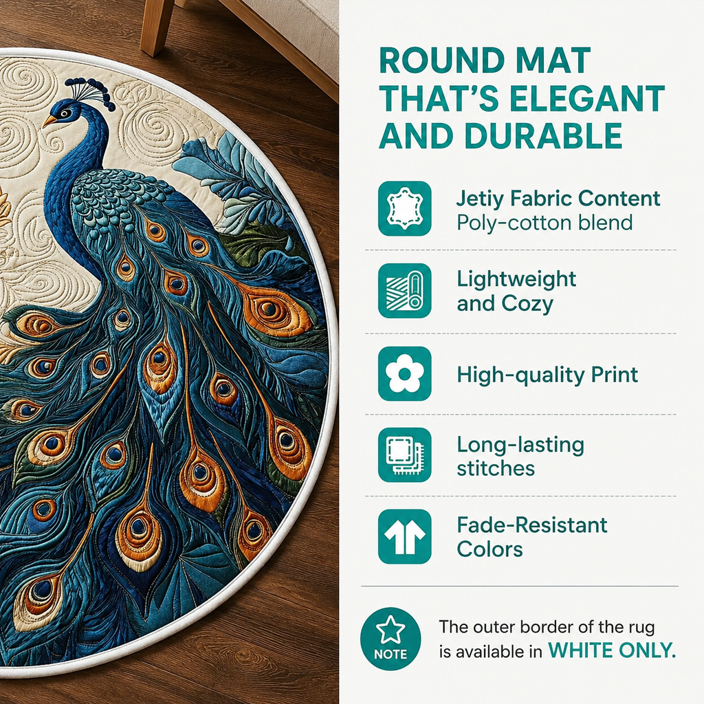 Mystic Flight Quilted Round Mat - QRVLR08