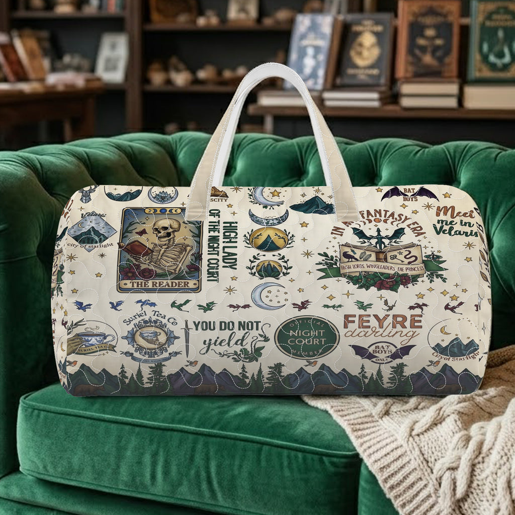 Velaris Duffel Bag, Night Court Weekender Bag, ACOTAR Inspired Travel Bag, Fantasy Book Lover Gift, QTBVLR03