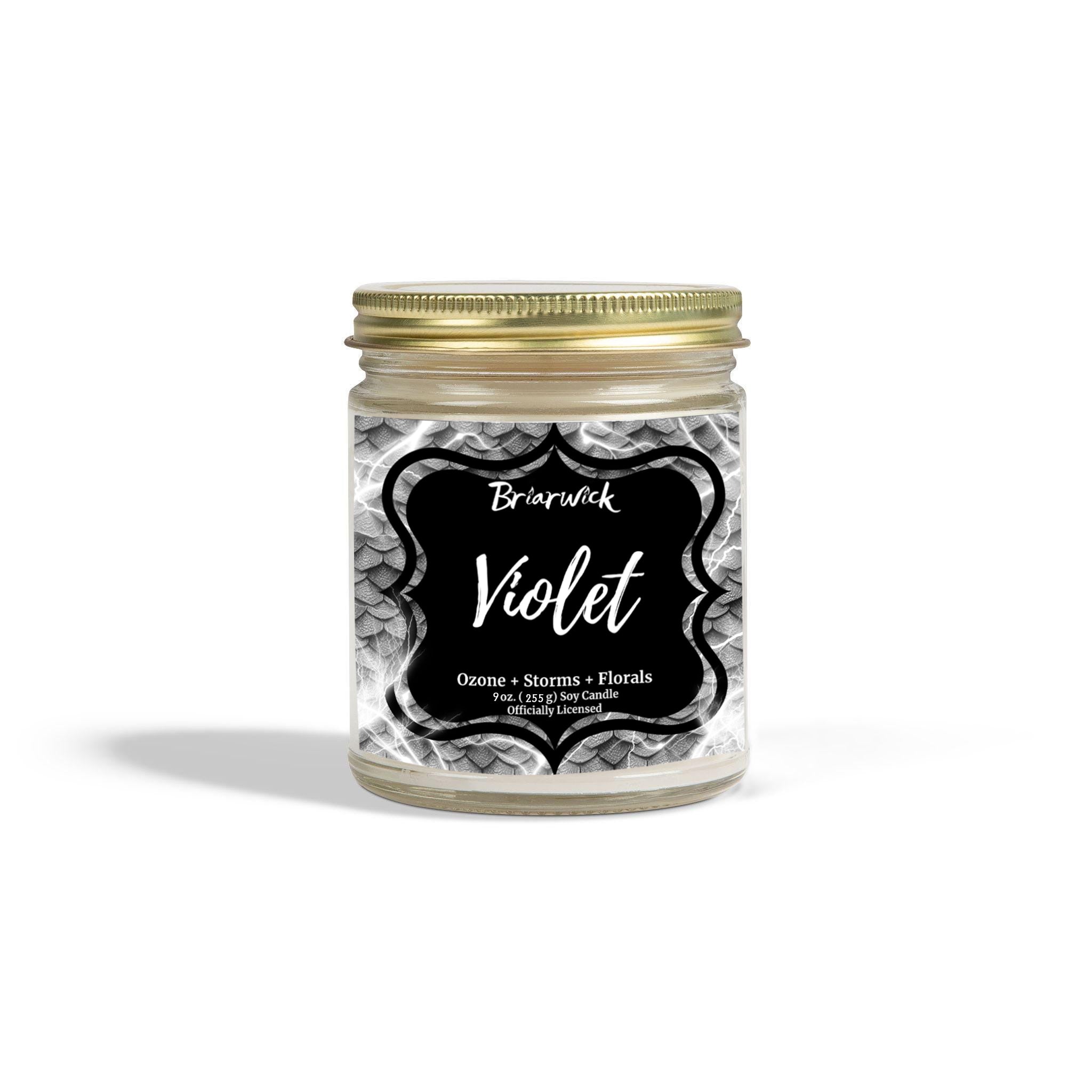 Violet Sorrengail Candle, Fourth Wing Inspired Soy Candle Ozone Storm & Floral Scent, Empyrean Bookish Gift for Readers CDVLR04