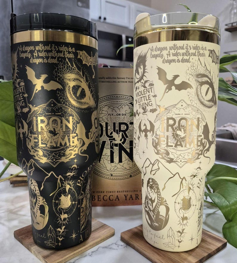 Iron Flame Tumbler 30oz/40oz, Basgiath War College Tumbler, The Empyrean Tumbler, Fourth Wing Tumbler. VLR55