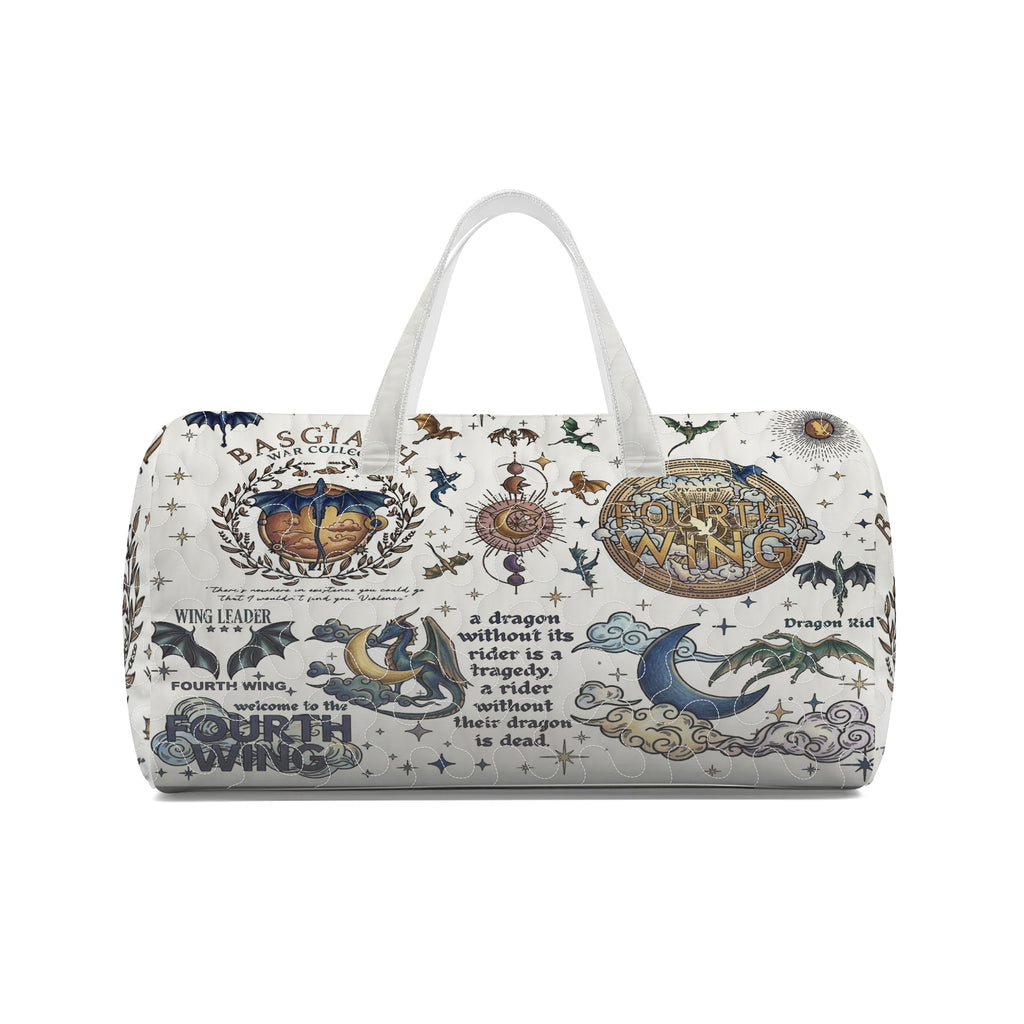 Fourth Wing Duffle Bag, Basgiath War College Travel Bag, Dragon Rider Weekender Bag, Fantasy Bookish Overnight Bag, Reader Gift, QTBVLR04