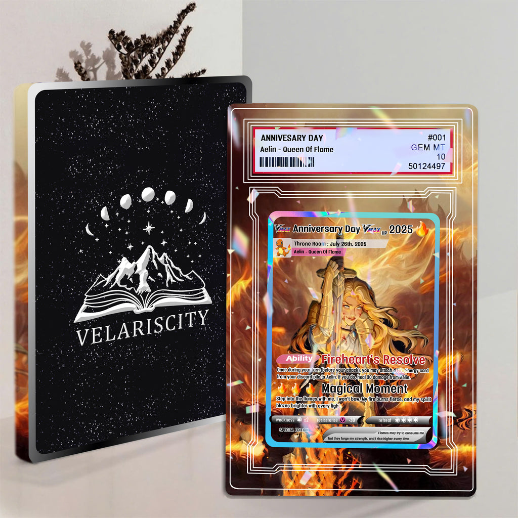 Aelin Queen of Flame Acrylic Block, Throne of Glass Fanart Display, Fireheart Gift for Fantasy Book Lovers, Bookish Room Decor ABVLR04