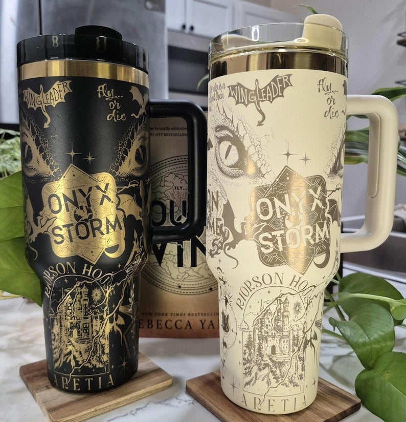 Iron Flame Tumbler 30oz/40oz, Basgiath War College Tumbler, The Empyrean Tumbler, Fourth Wing Tumbler. VLR55