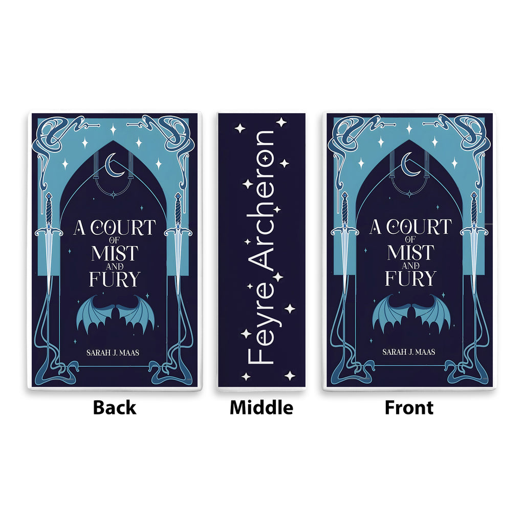 A Court of Mist and Fury Ceramic Book Vase, Fantasy Romance Decor, Night Court Aesthetic Gift for Book Lovers CVVRL05