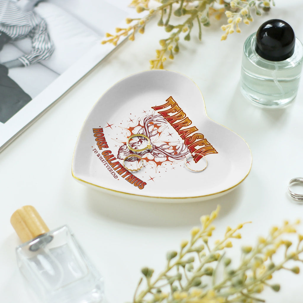 Terrasen House Galathynius Jewelry Dish, Ceramic Jewelry Tray, Fourth Wing Trinket Dish, Fantasy Reader Decor JDVLR04