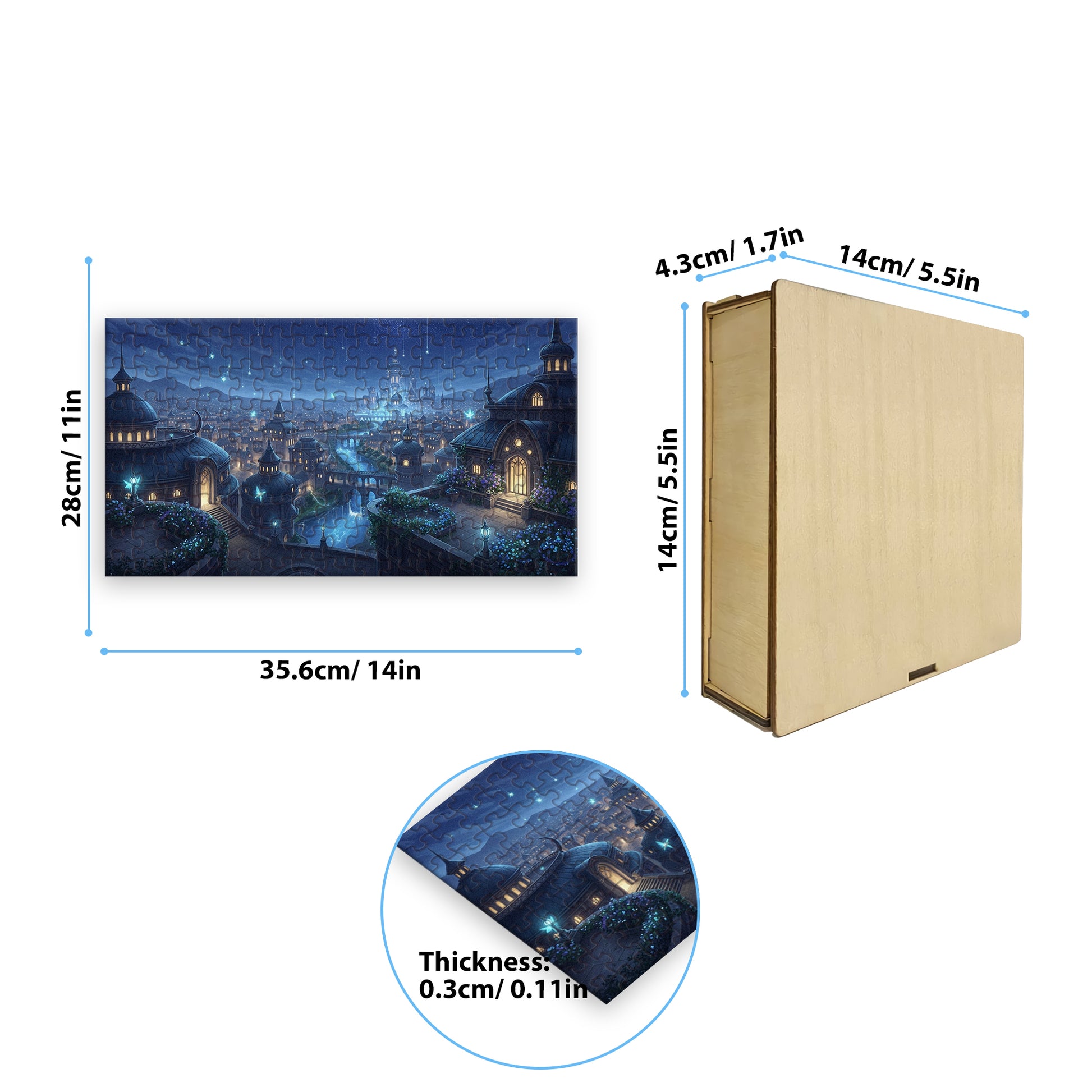 Velaris Puzzle ACOTAR City of Starlight, Fantasy Wooden Jigsaw Puzzle Bookish Gift for Sarah J Maas Fans PVLR04