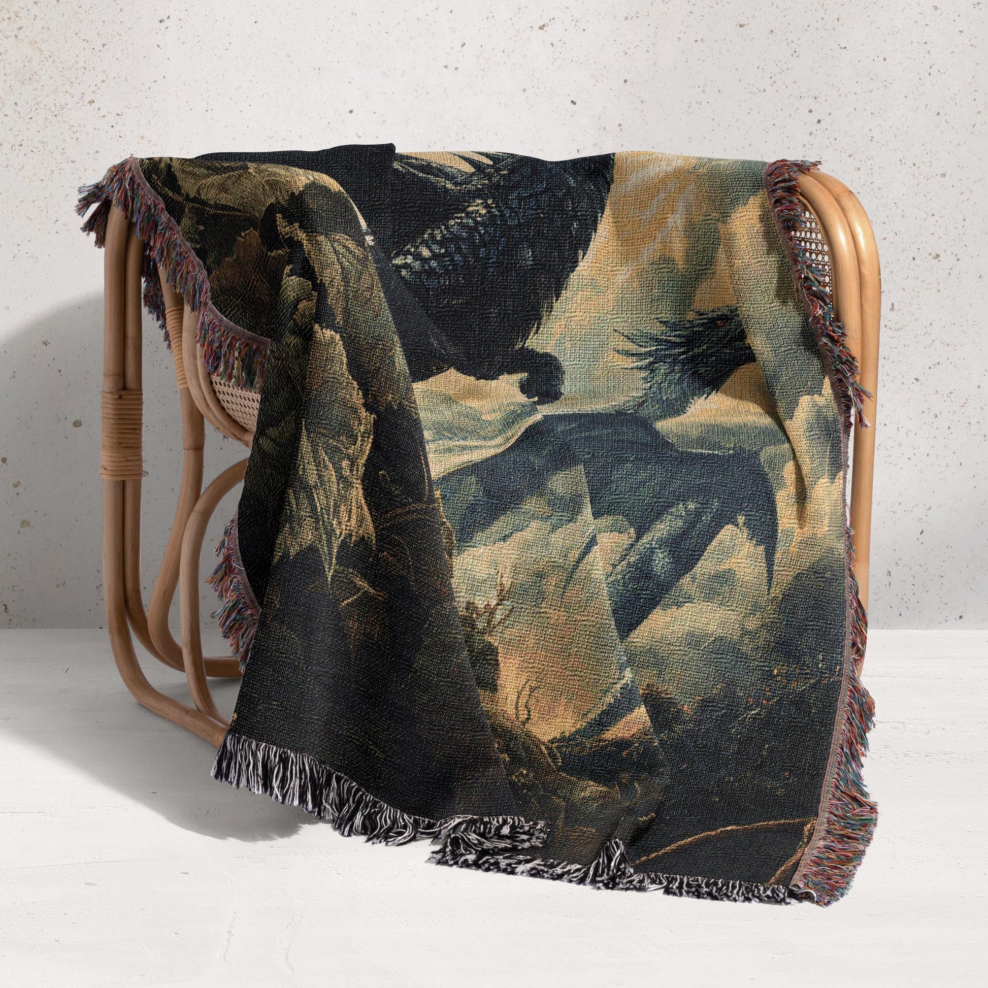 Tairn, Sgaeyl, and Andarna Woven Blanket, Fourth Wing Iron Flame Decor, Aretia Merch, Onyx Storm Gifts, Riorson House Bookish Throw, Booktok BKVLR03