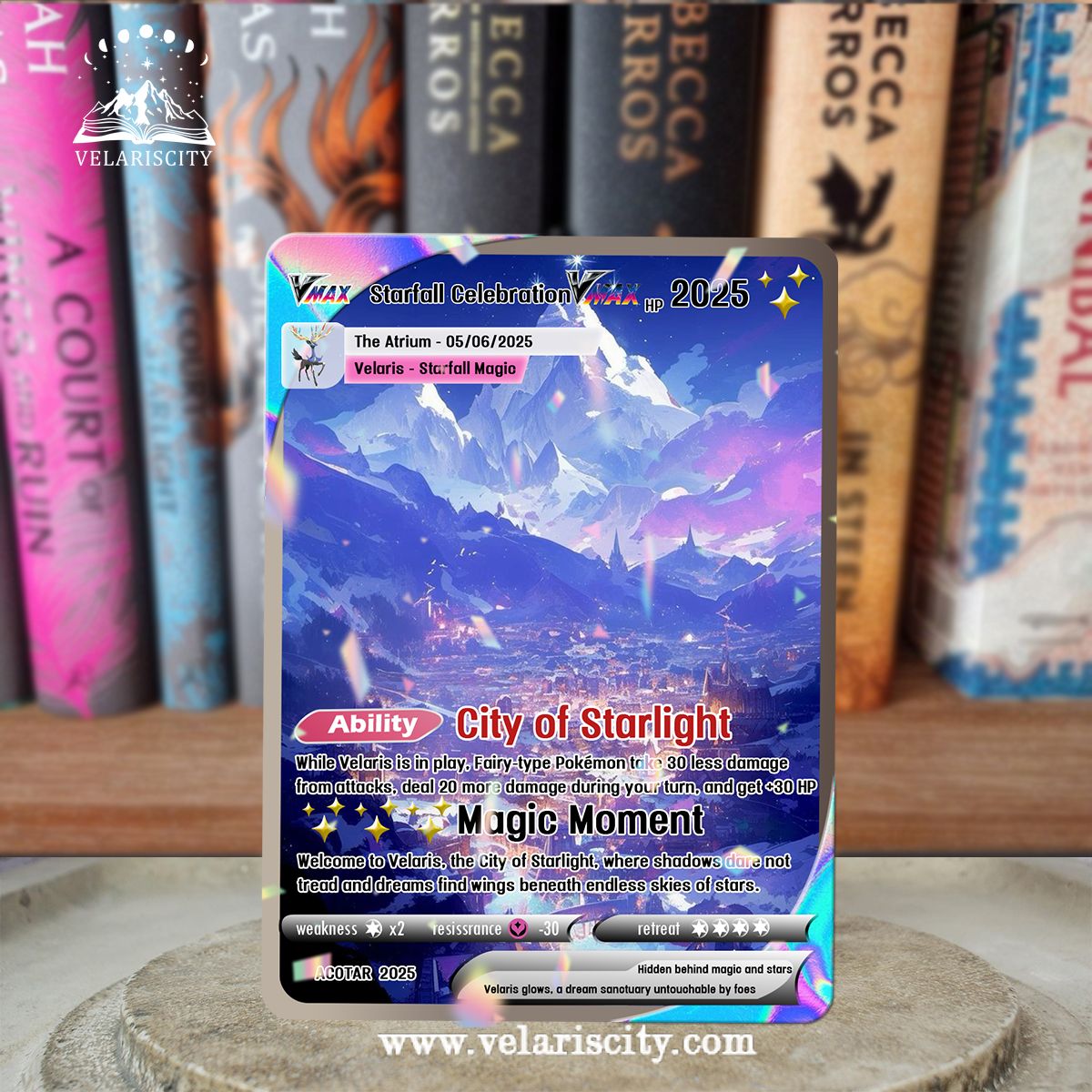 Velaris City of Starlight Custom Card, ACOTAR Fan Art, Starfall Celebration, Fantasy Collectible Gift, Unique Gift for Fans CVLR04