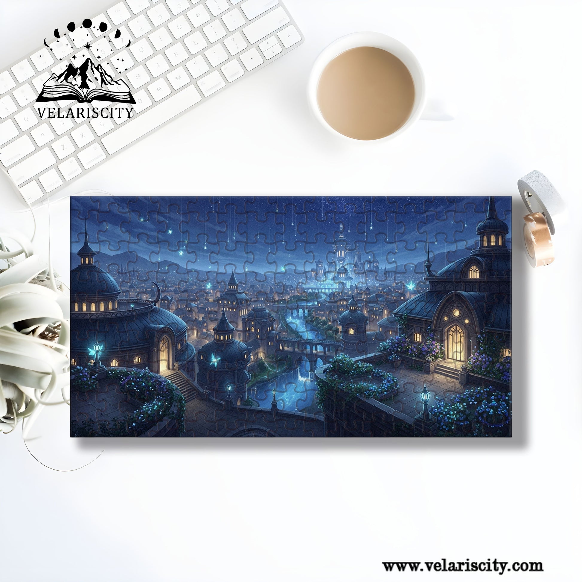 Velaris Puzzle ACOTAR City of Starlight, Fantasy Wooden Jigsaw Puzzle Bookish Gift for Sarah J Maas Fans PVLR04