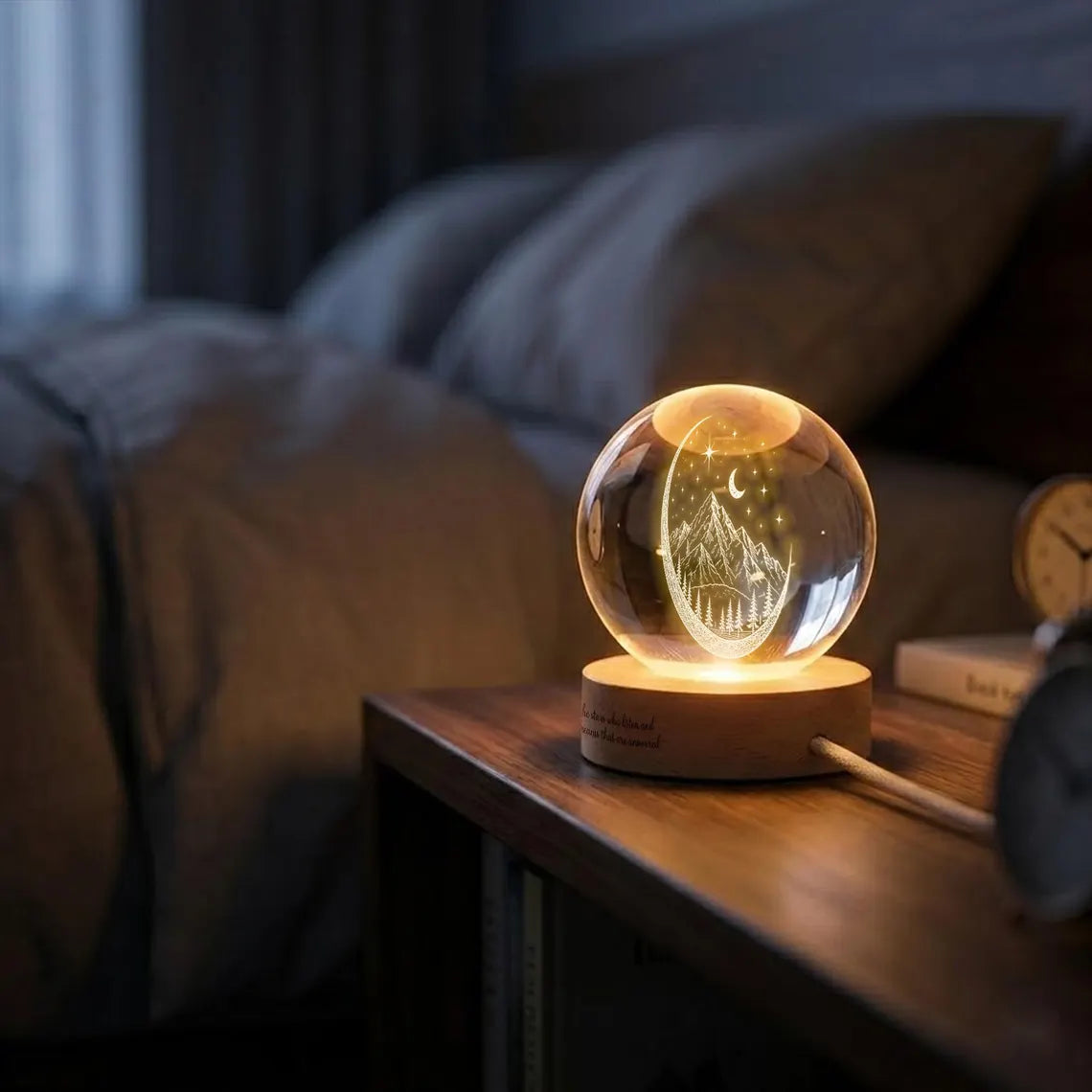 To the Stars Who Listen Crystal Ball Night Light, Night Court Inspired, Book Lover Gift, Velaris Lamp, City Starlight, Gift For Her. NLVLR6