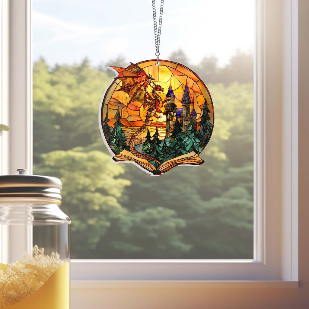 Night Court Acrylic Suncatcher – Fantasy Window Hanging Decor For Book Lovers, Velaris Fans, ACOTAR Gift, Bookshelf Ornament SGVLR38