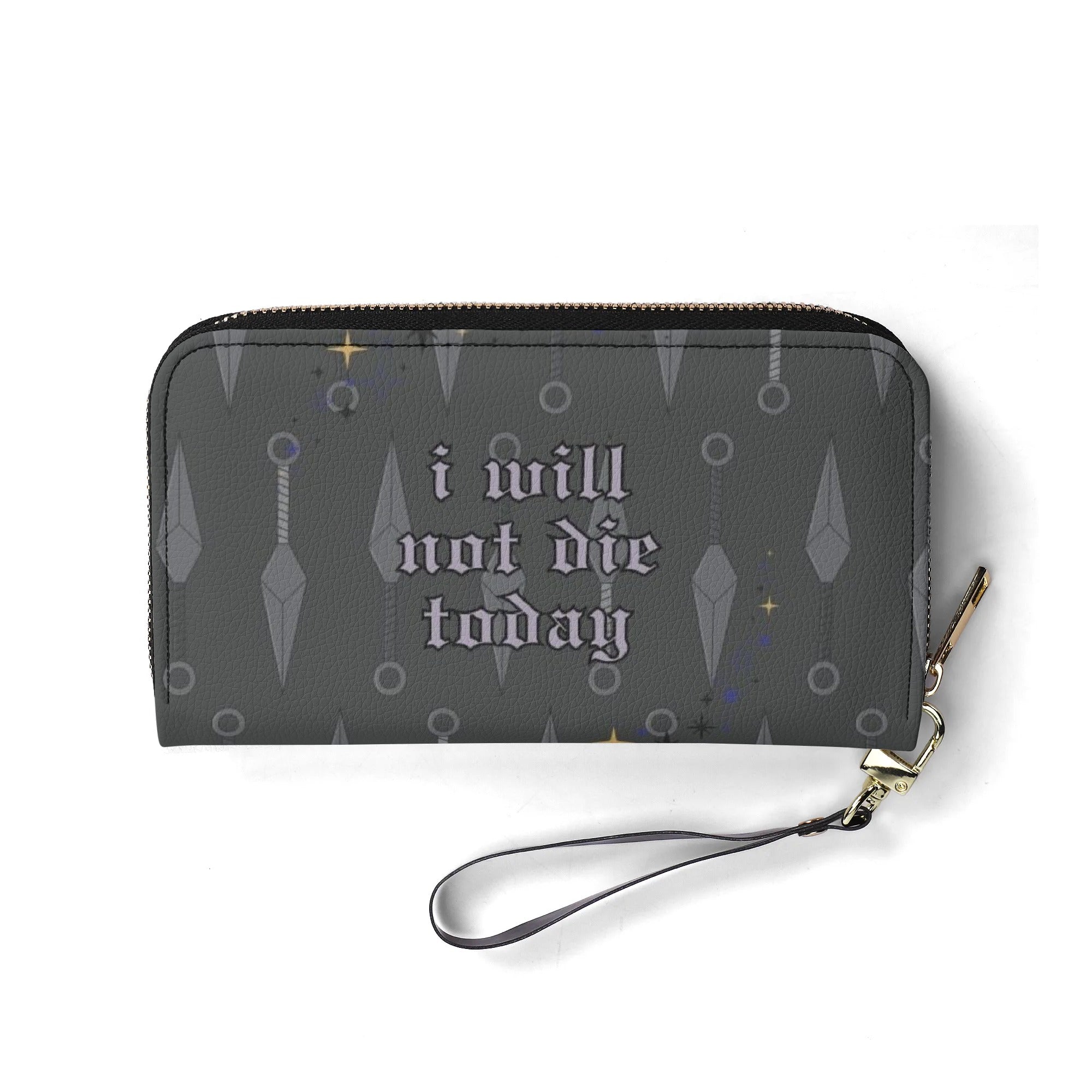 "I will not die today" Leather Bag, Fourth Wing Inspired Bag, Personalized Leather Bag, Fantasy Leather Handbag, Perfect Gift for Women. HBVLR41