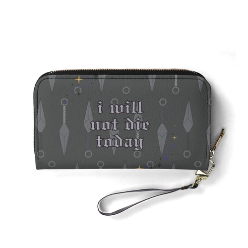 "I will not die today" Leather Bag, Fourth Wing Inspired Bag, Personalized Leather Bag, Fantasy Leather Handbag, Perfect Gift for Women. HBVLR41