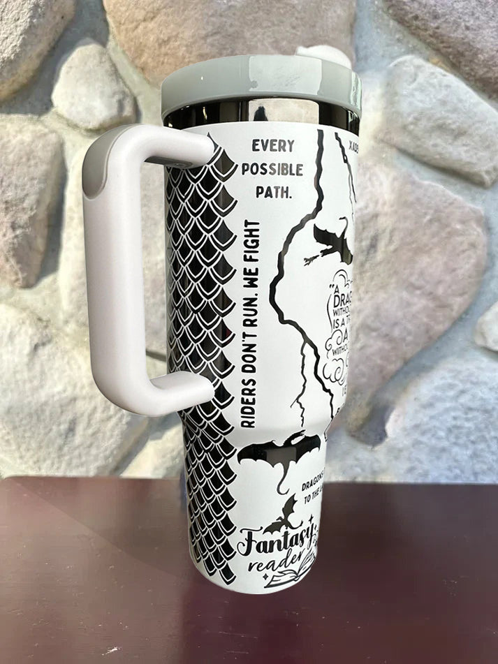 Onyx Storm Book Tumbler 30oz/40oz, Brave The Dark Tumbler, The Empyrean Tumbler. VLR44