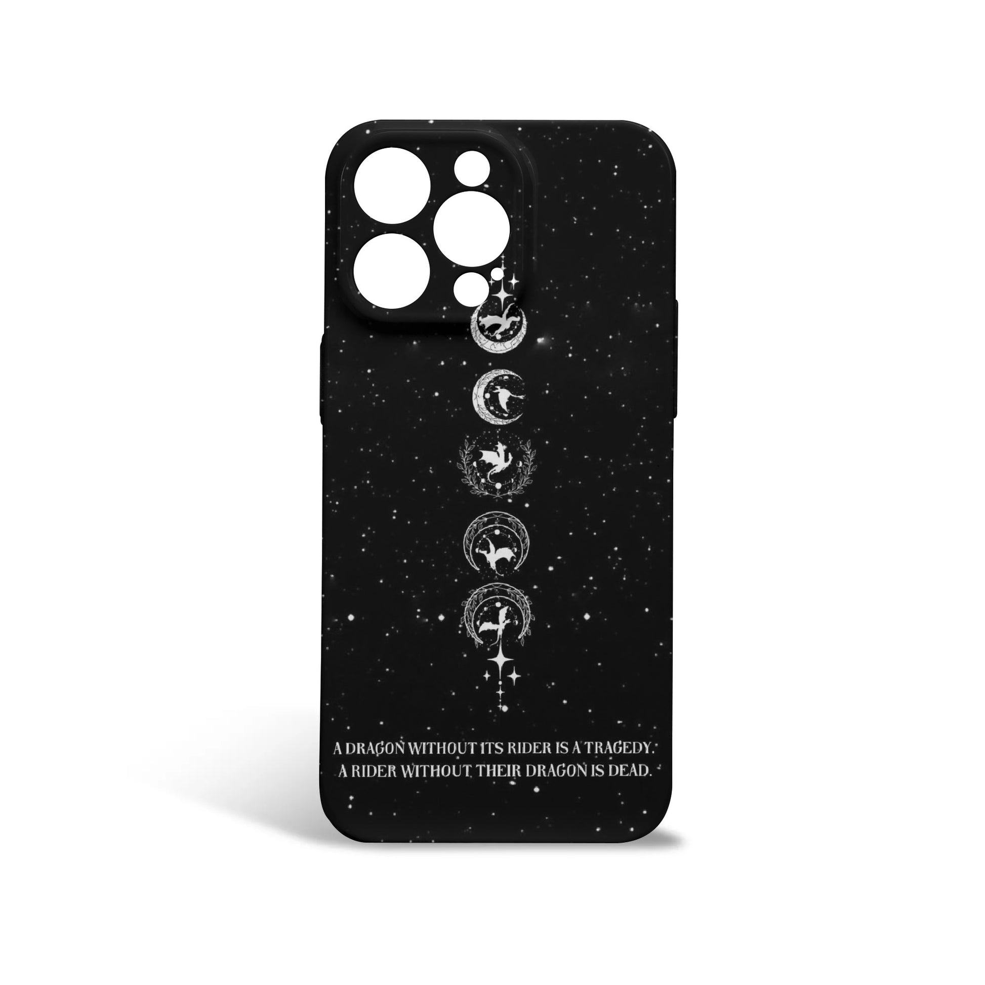 Phone Case Fourth Wing Dragon and Moon Phase Design Inspired Fourth Wing, Fourth Wing Phone Case, Fantasy Novel iPhone Cover, Book Lover Gift  PCVLR39