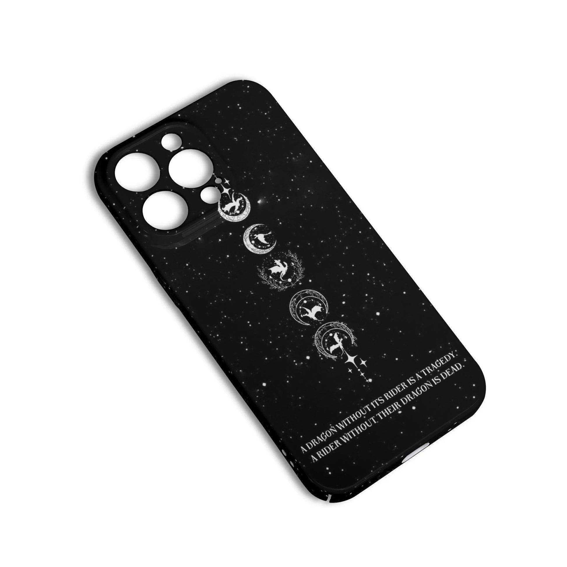 Phone Case Fourth Wing Dragon and Moon Phase Design Inspired Fourth Wing, Fourth Wing Phone Case, Fantasy Novel iPhone Cover, Book Lover Gift  PCVLR39