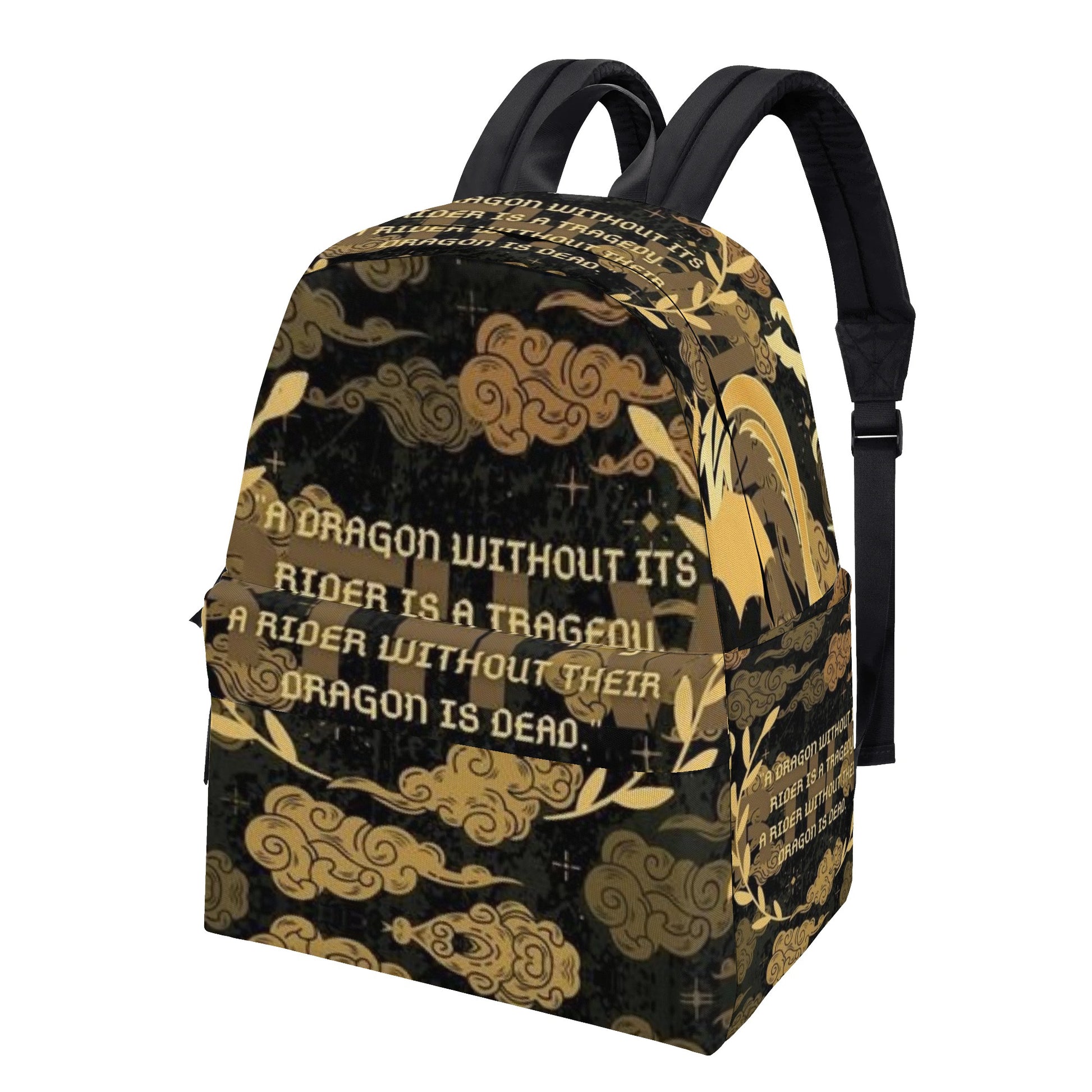 Fourth Wing Backpack, Fourth Wing Inspirational Quotes Backpack, Elegant Literary Quote School Backpack, Book Lover Gift BPVLR38