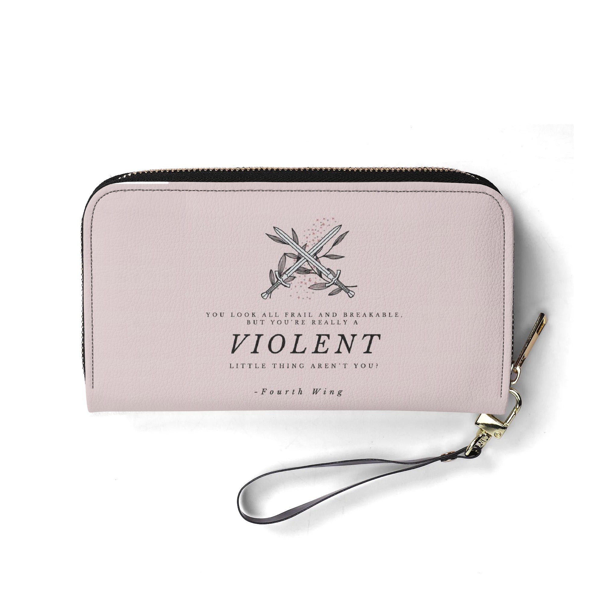 "Violent little thing aren't you?" Leather Bag, Fourth Wing Inspired Bag, Personalized Leather Bag, Fantasy Leather Handbag, Perfect Gift for Women. HBVLR43