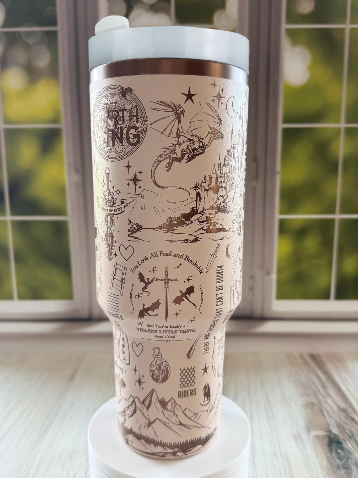 Iron Flame Tumbler 30oz/40oz, Fourth Wing Tumbler, The Empyrean Tumbler. VLR43