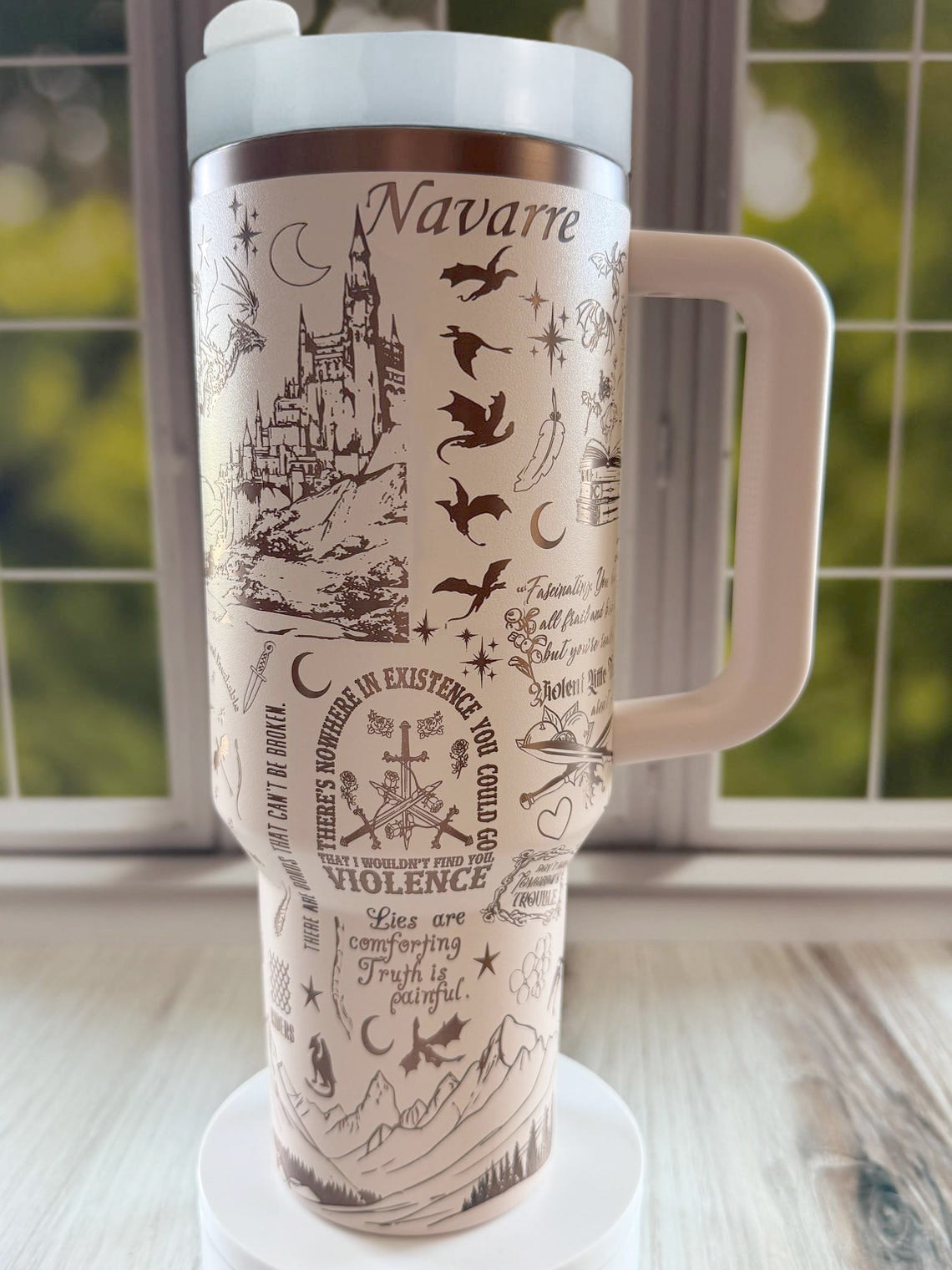 Iron Flame Tumbler 30oz/40oz, Fourth Wing Tumbler, The Empyrean Tumbler. VLR43