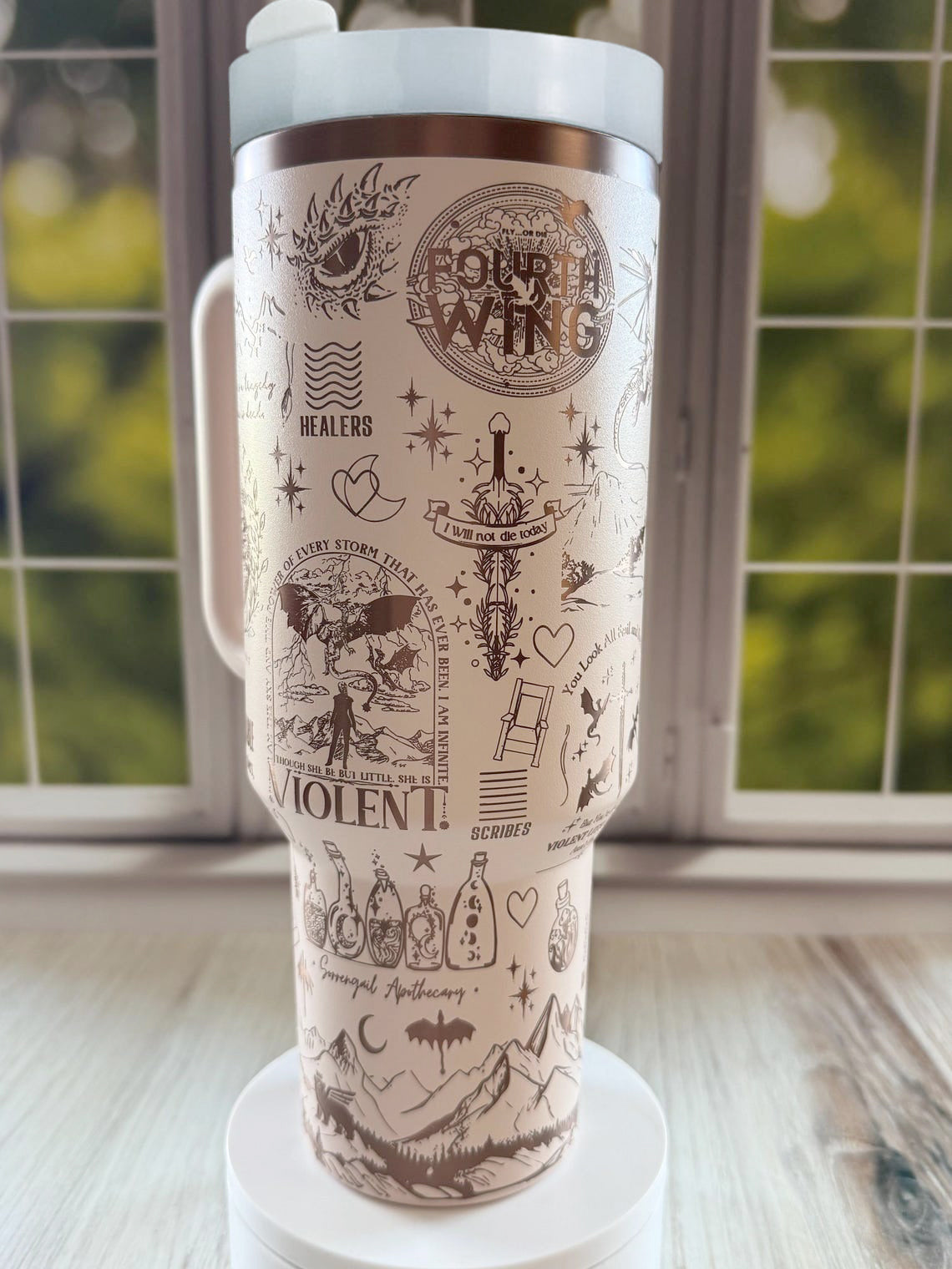 Iron Flame Tumbler 30oz/40oz, Fourth Wing Tumbler, The Empyrean Tumbler. VLR43