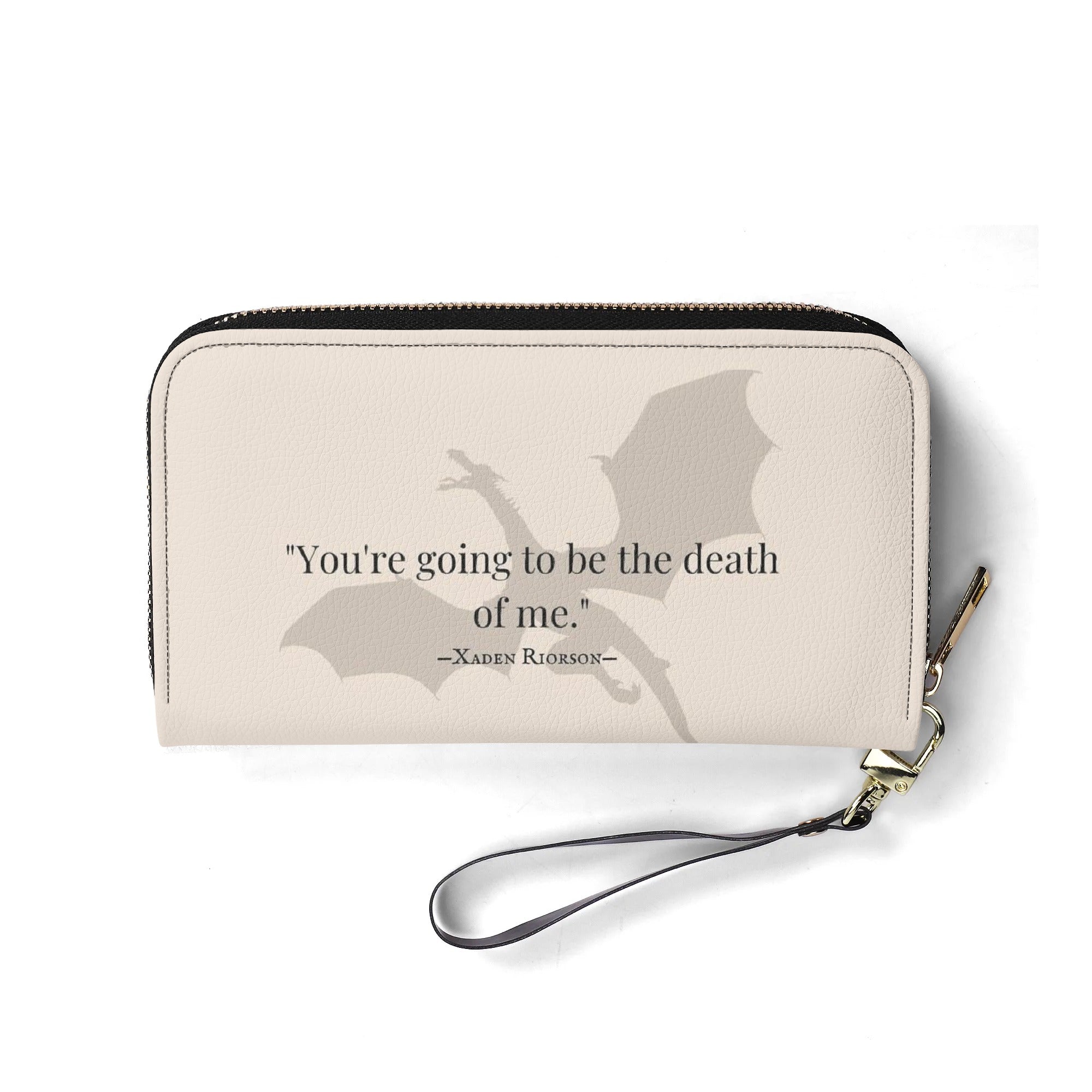 "You're going to be the death of me" Leather Bag, Fourth Wing Inspired Bag, Personalized Leather Bag, Fantasy Leather Handbag, Perfect Gift for Women. HBVLR44