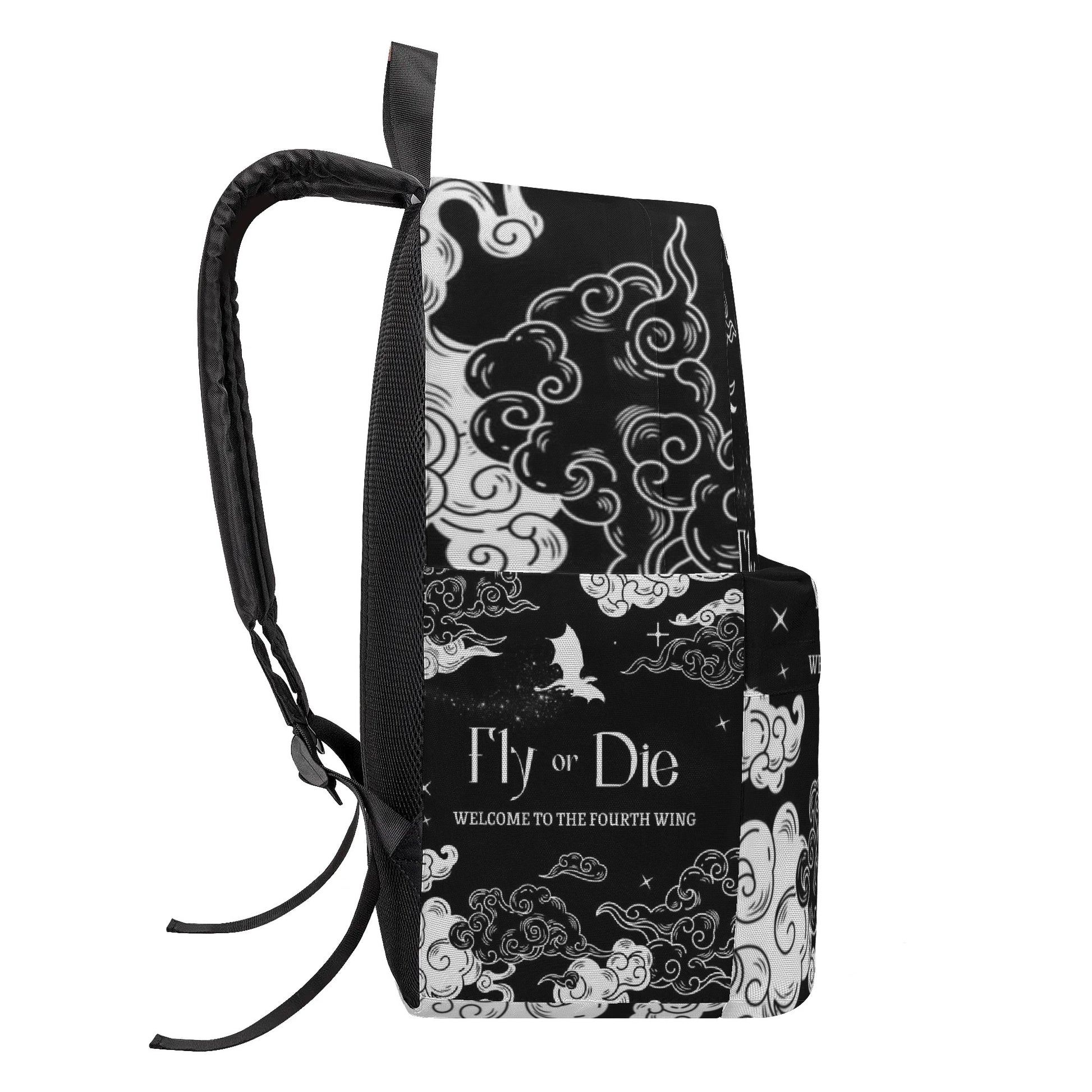Fourth Wing Backpack, Fly Or Die Inspirational Quote Backpack, Book Lover Gift BPVLR39