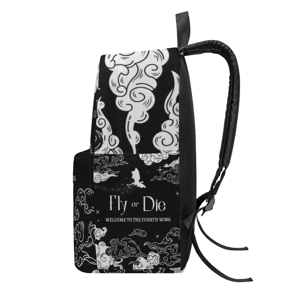 Fourth Wing Backpack, Fly Or Die Inspirational Quote Backpack, Book Lover Gift BPVLR39