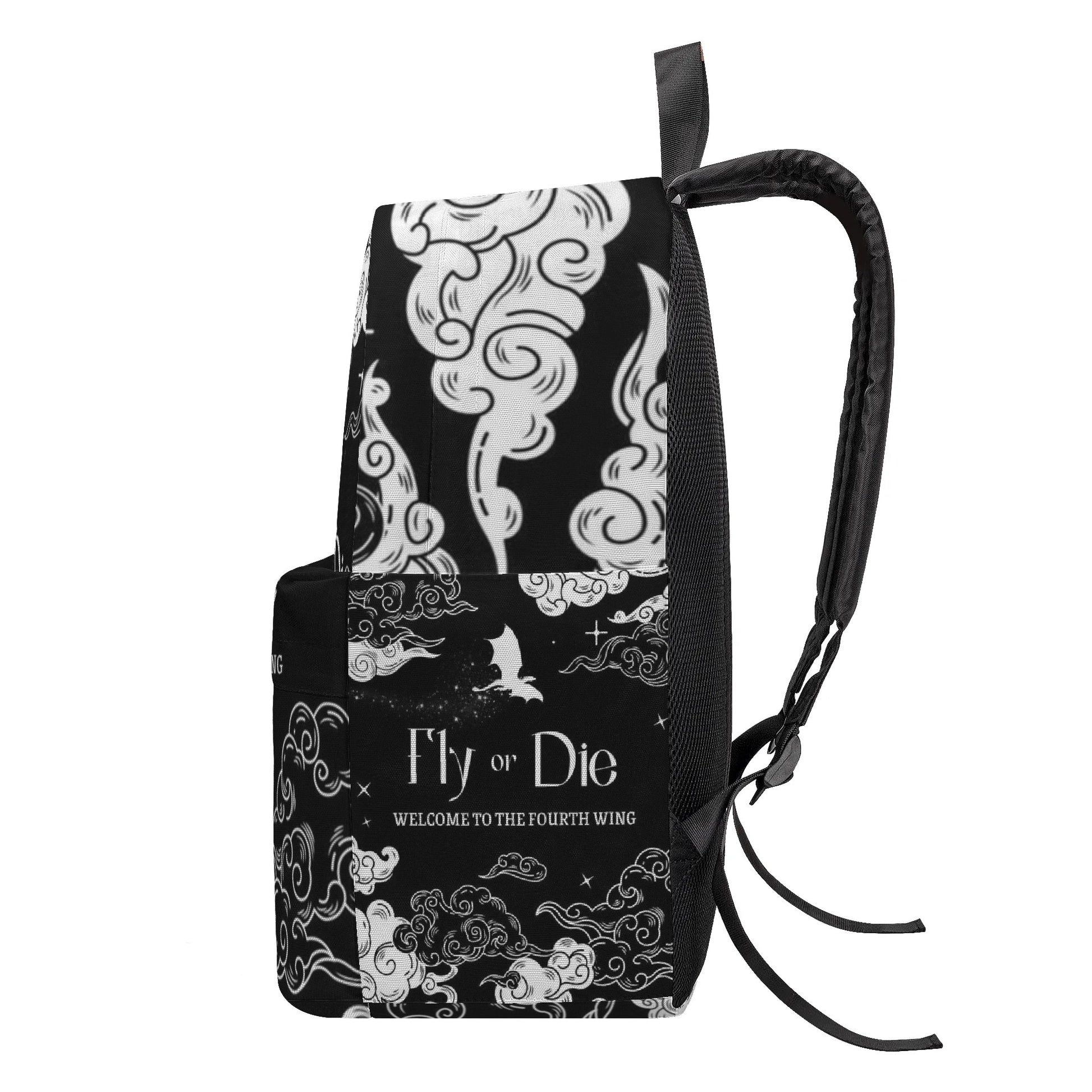 Fourth Wing Backpack, Fly Or Die Inspirational Quote Backpack, Book Lover Gift BPVLR39