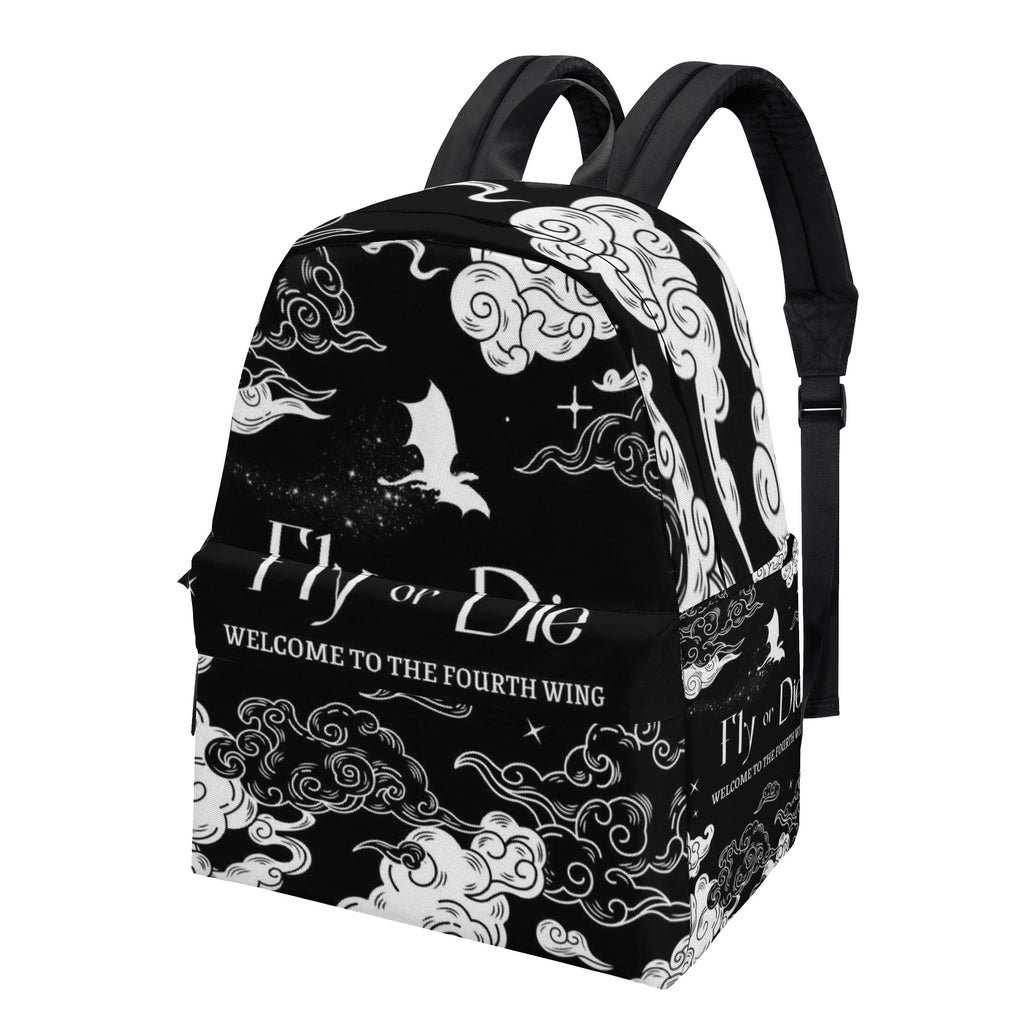 Fourth Wing Backpack, Fly Or Die Inspirational Quote Backpack, Book Lover Gift BPVLR39