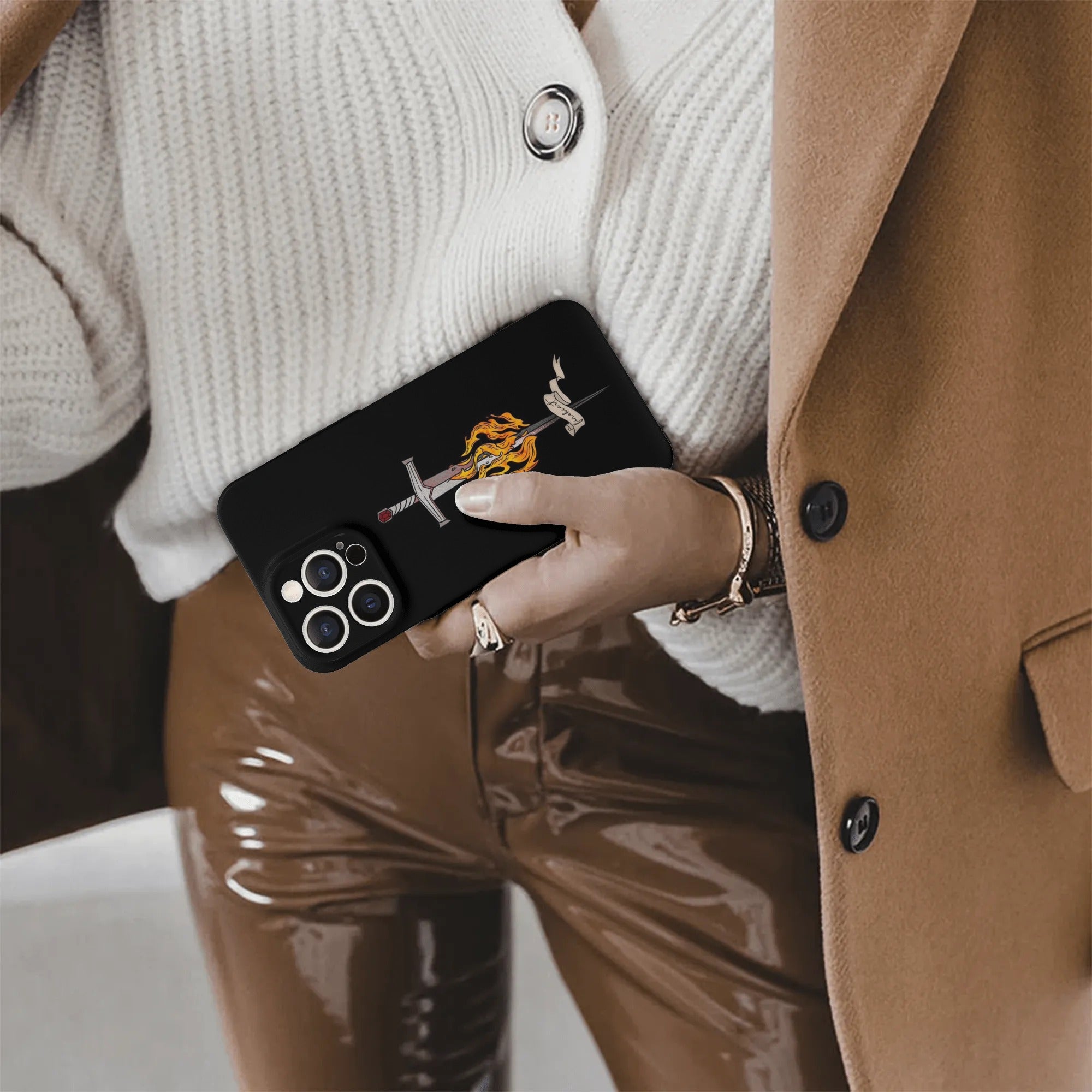 Phone Case Fireheart Sword Design – TOG Inspired Protective Cover, Throne Of Glass Phone Case, Fantasy Novel iPhone Cover, Book Lover Gift  PCVLR42