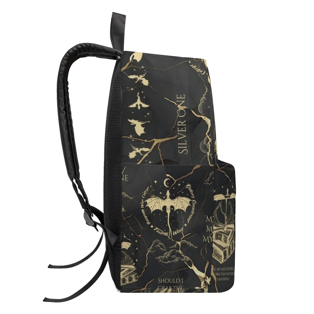 Fourth Wing Backpack, Fantasy Dragon Rider Quote Bag, Book Lover Gift BPVLR40