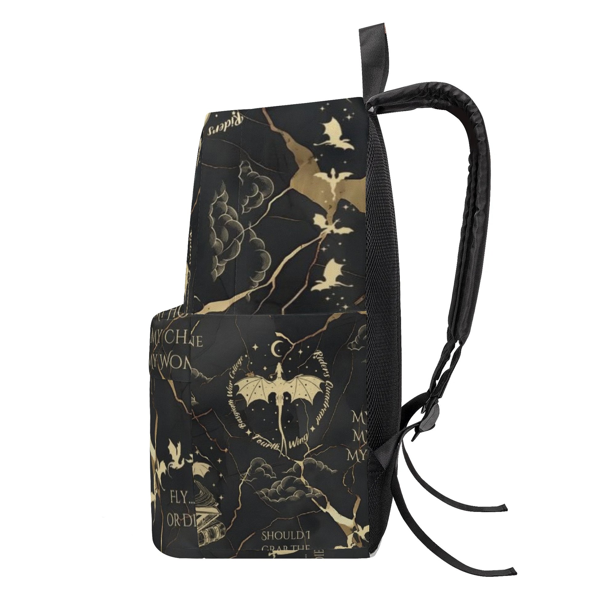 Fourth Wing Backpack, Fantasy Dragon Rider Quote Bag, Book Lover Gift BPVLR40
