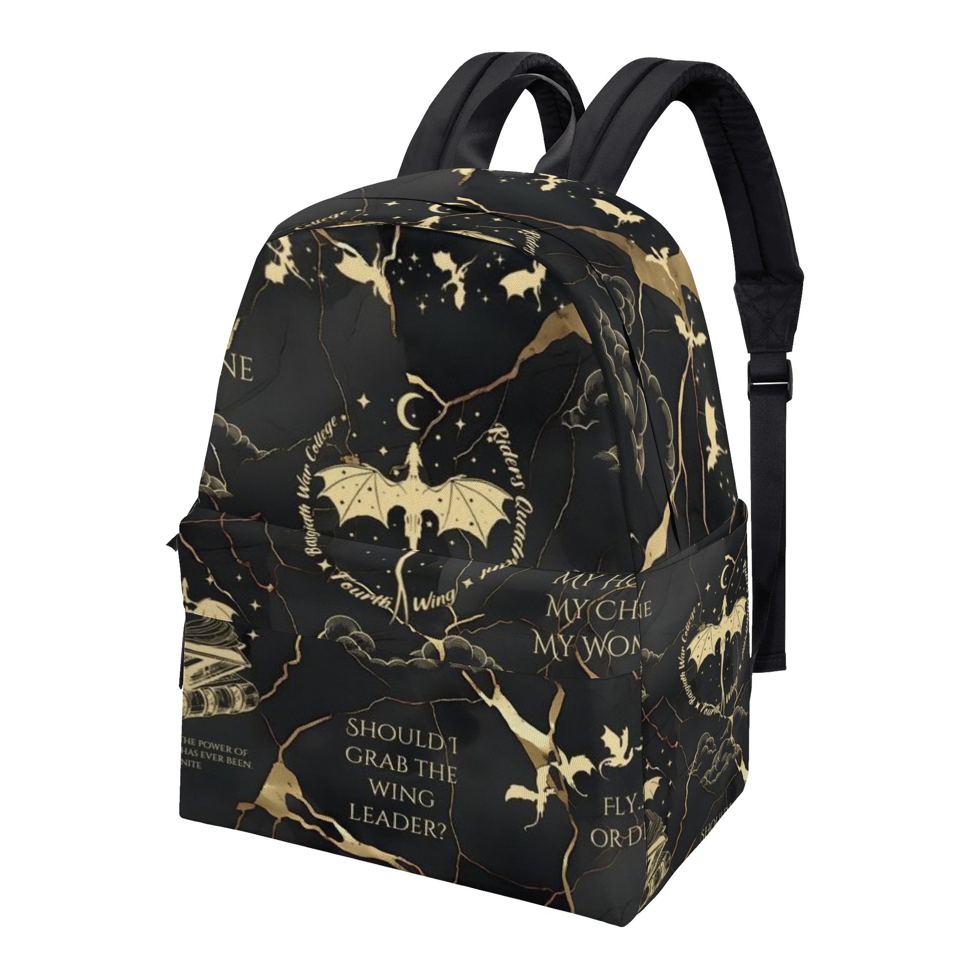 Fourth Wing Backpack, Fantasy Dragon Rider Quote Bag, Book Lover Gift BPVLR40