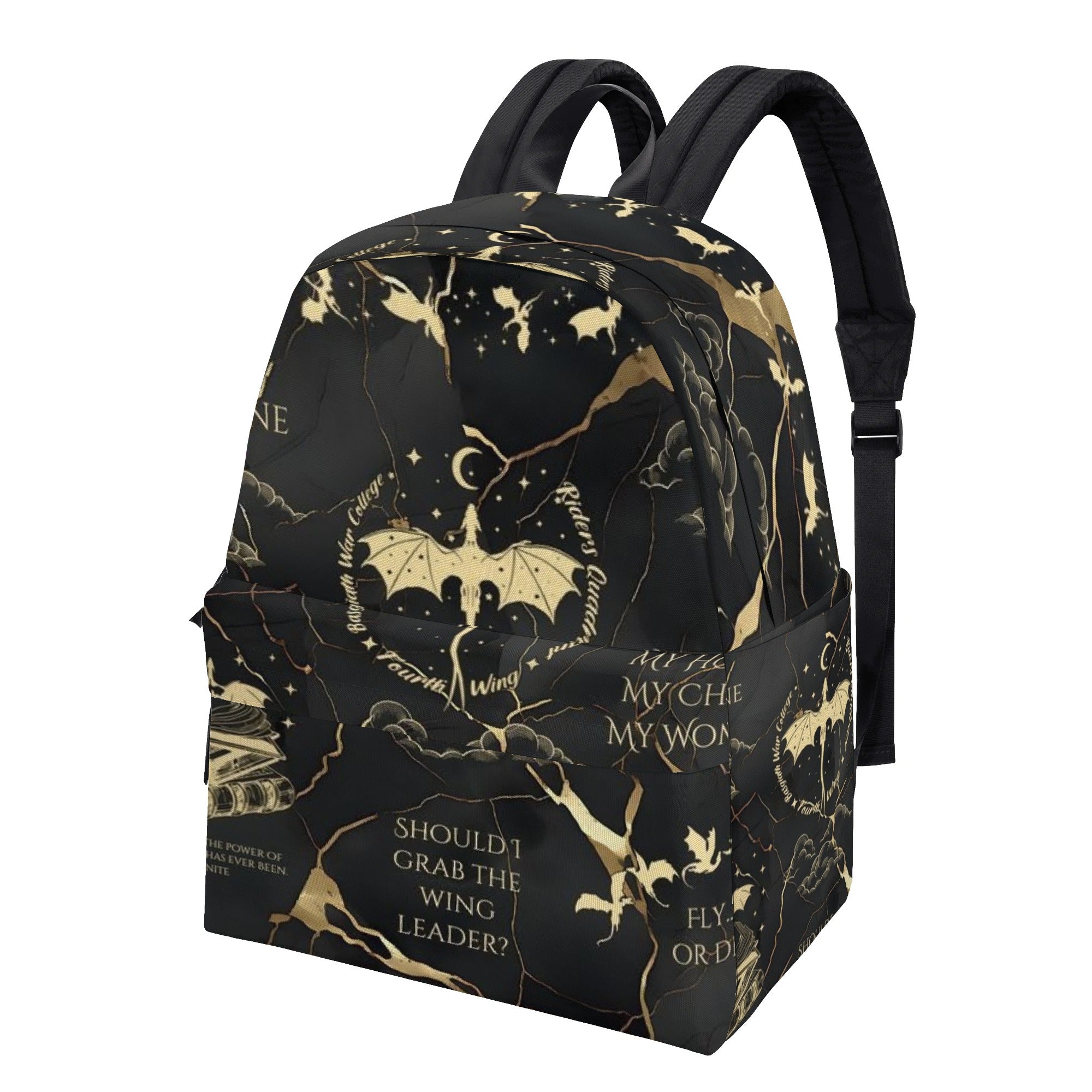 Fourth Wing Backpack, Fantasy Dragon Rider Quote Bag, Book Lover Gift BPVLR40