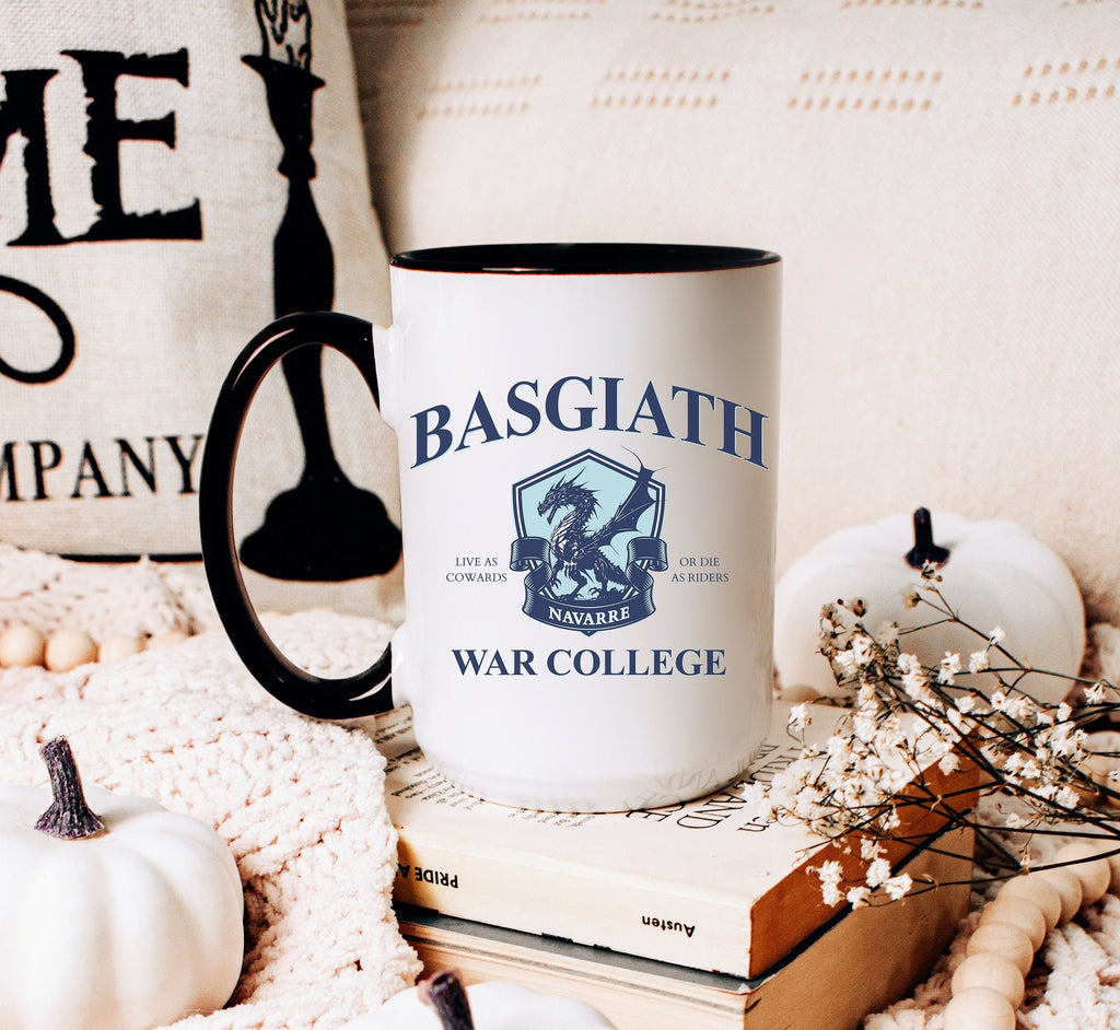 Basgiath War College Mug, Book Lover Mug, Fourth Wing Mug, Bookish Merch, Fantasy Lover, Gift, Fourth Wing, Dragon Rider Mug MGVLR44