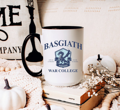 Basgiath War College Mug, Book Lover Mug, Fourth Wing Mug, Bookish Merch, Fantasy Lover, Gift, Fourth Wing, Dragon Rider Mug MGVLR44