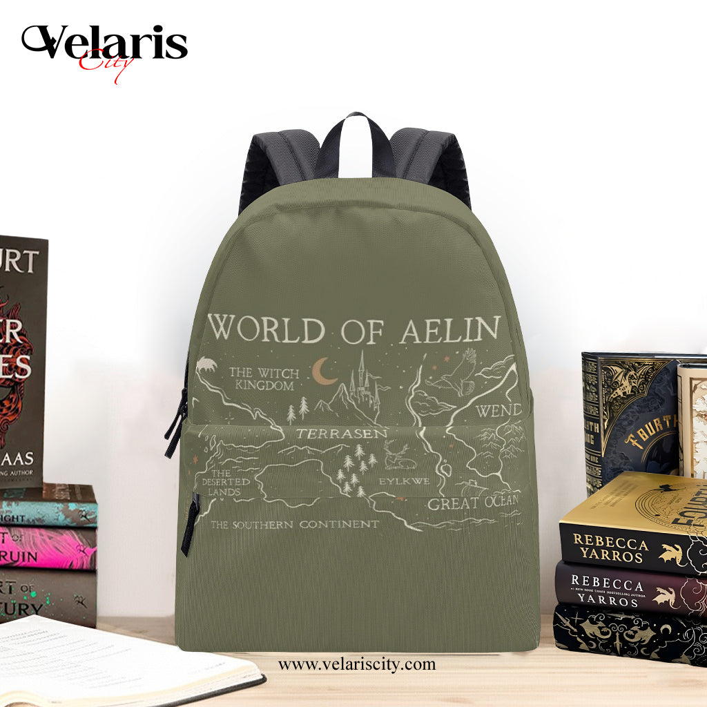 World of Aelin Map Backpack, Fantasy Book Lover Bag, TOG Inspired School Backpack, Book Lover Gift BPVLR42