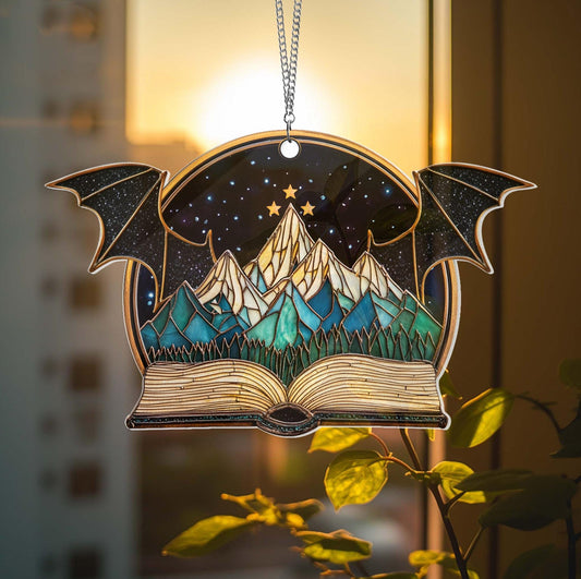 Night Court Suncatcher Ornament, ACOTAR Night Court Acrylic Window Hanging, Fantasy Book Reader Gift, Book Lover Gift, Bookish Gift,Bookshelf Decor SGVLR43