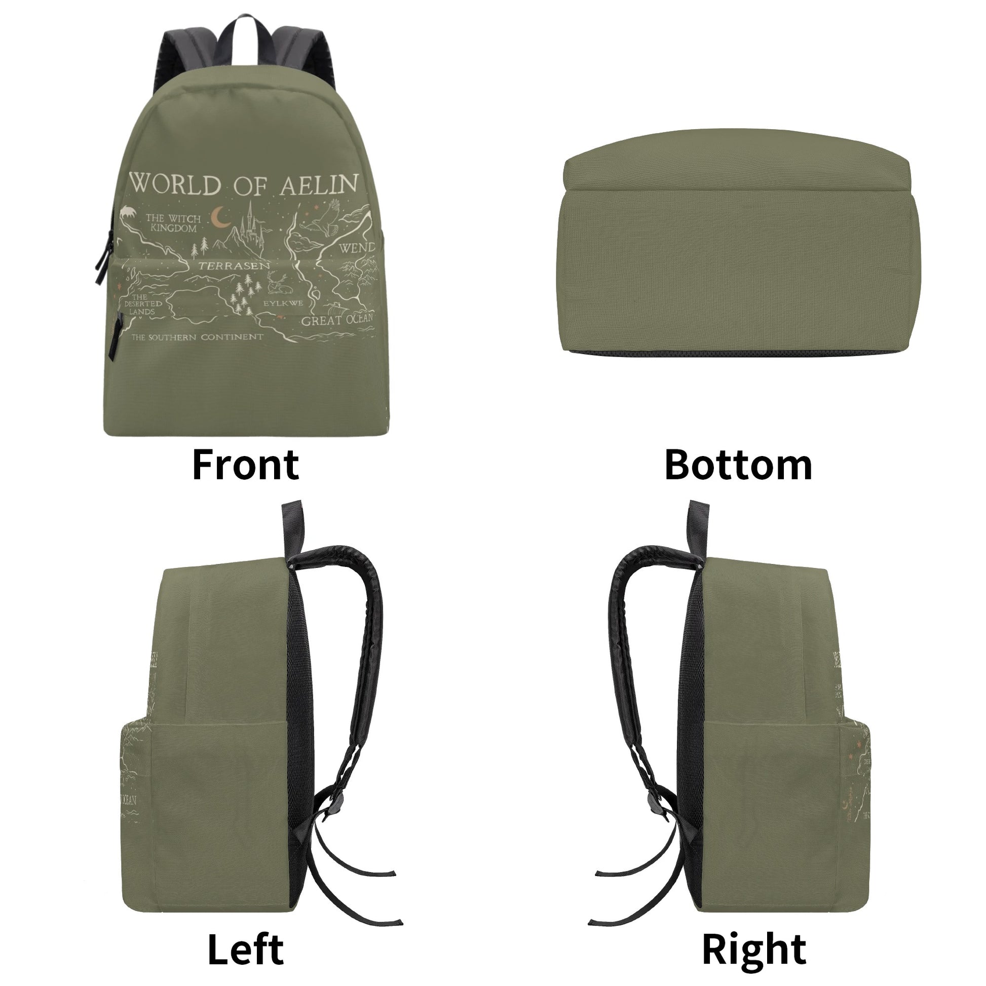 World of Aelin Map Backpack, Fantasy Book Lover Bag, TOG Inspired School Backpack, Book Lover Gift BPVLR42