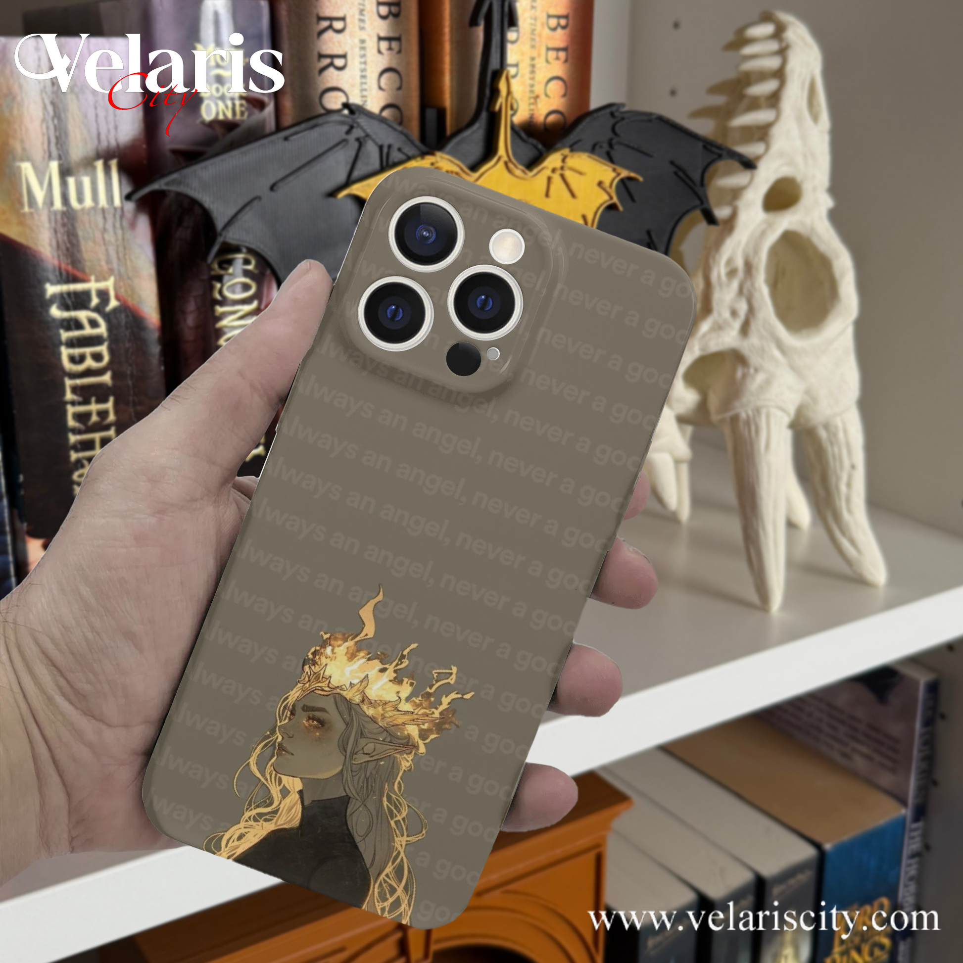 Phone Case Aelin Design – TOG Inspired Protective Cover, Throne Of Glass Phone Case, Fantasy Novel iPhone Cover, Book Lover Gift  PCVLR43