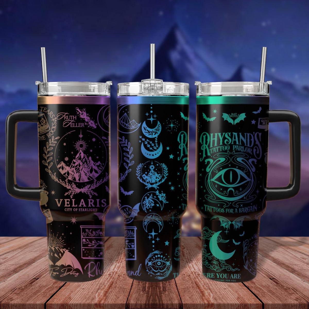 Velaris Rhysand’s  Tumbler 30oz/40oz, Velaris City Of Starlight Tumbler. VLR20