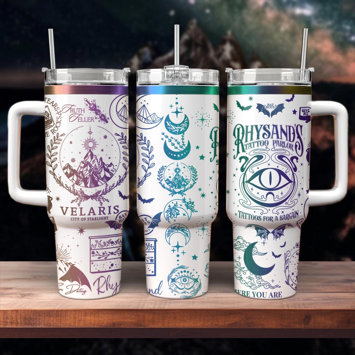 Velaris Rhysand’s  Tumbler 30oz/40oz, Velaris City Of Starlight Tumbler. VLR20