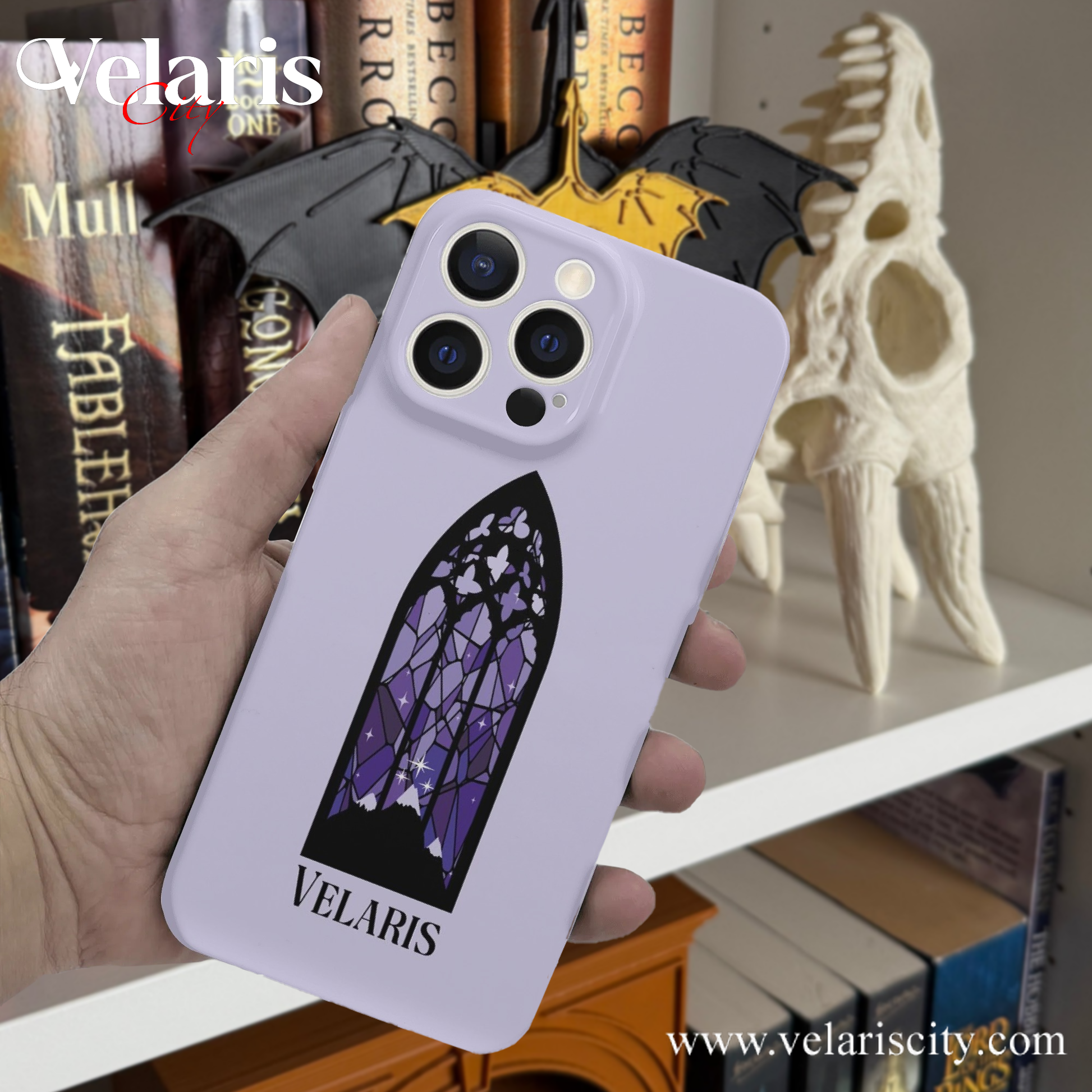 Phone Case Velaris Design – ACOTAR Inspired Protective Cover, Velaris Phone Case, Fantasy Novel iPhone Cover, Book Lover Gift  PCVLR44