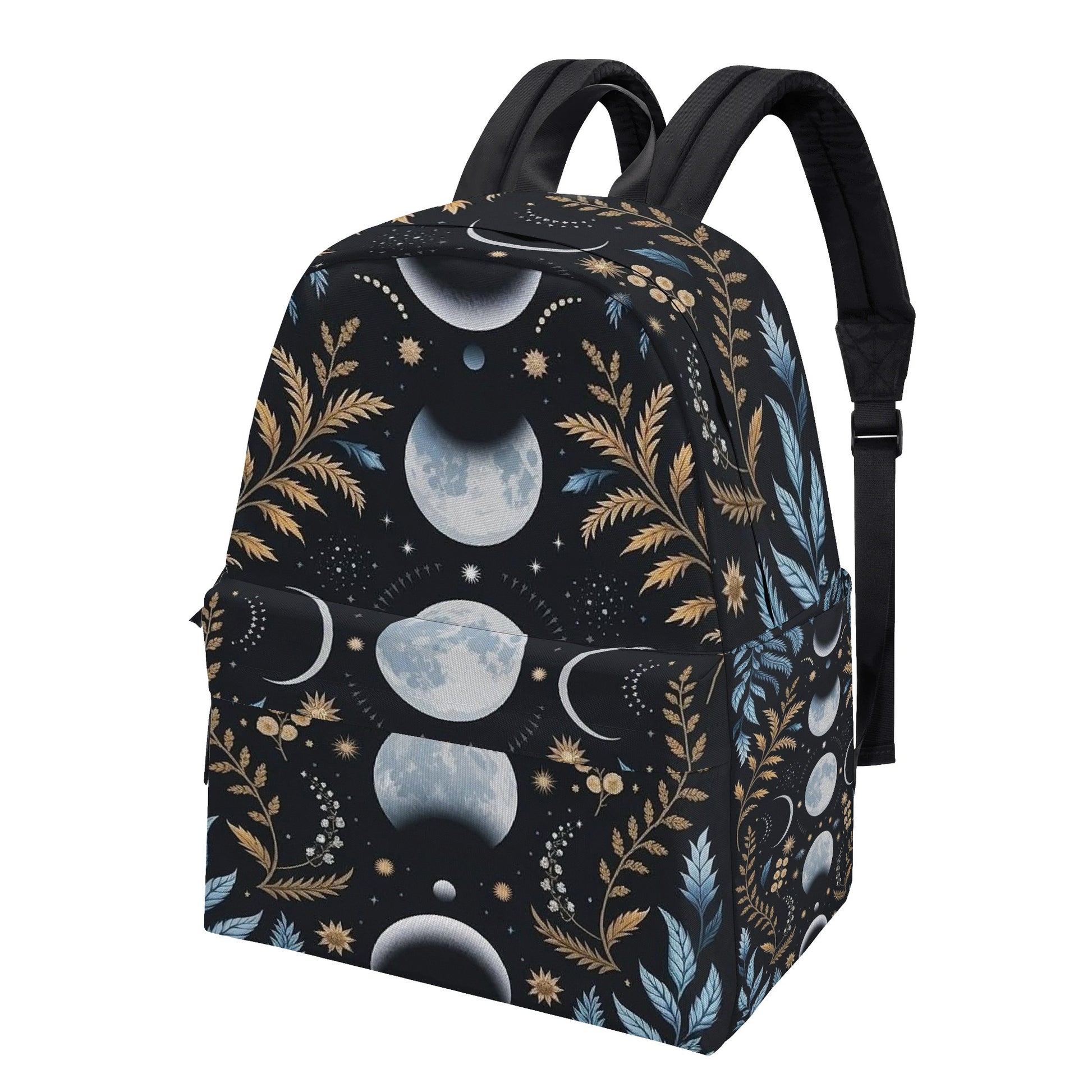 Velaris ACOTAR Inspired Backpack, Celestial Moon Phases and Floral Design, Book Lover Gift BPVLR43