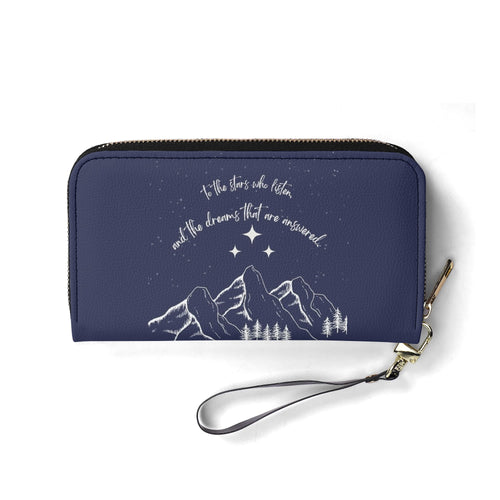 "To the stars who listen and the dreams that are answered" Quote  Inspired  Leather Bag, ACOTAR Inspired Bag, Personalized Leather Bag, Fantasy Leather Handbag, Perfect Gift for Women. HBVLR47