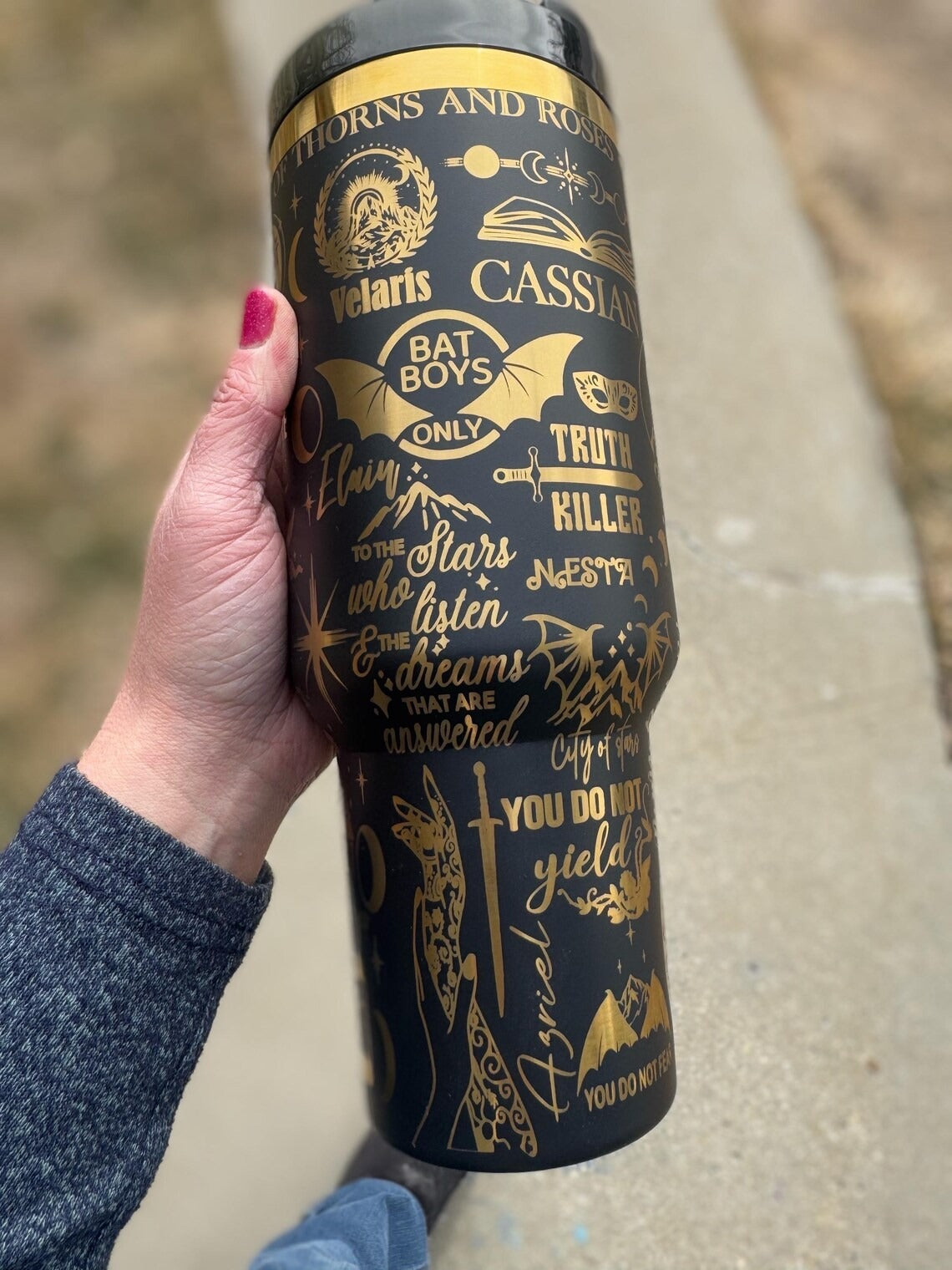 Acotar Tumbler 30oz/40oz, Velaris City Tumbler, Bat Boy Only Tumbler. VLR48
