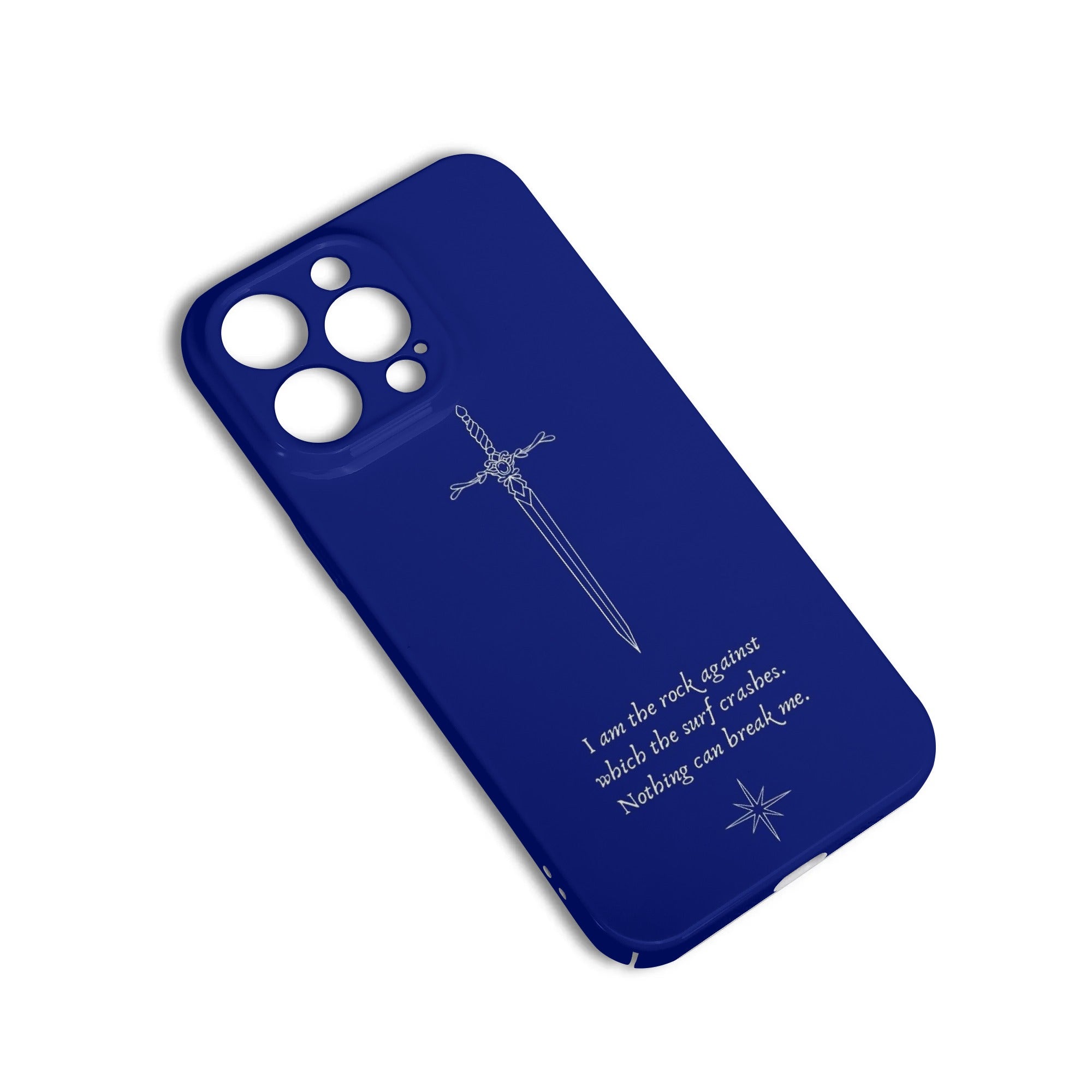 Phone Case "I am the rock against which the surf crashes" Quote Design – A Court of Silver Flames Inspired Protective Cover, Fantasy Novel iPhone Cover, Book Lover Gift  PCVLR45