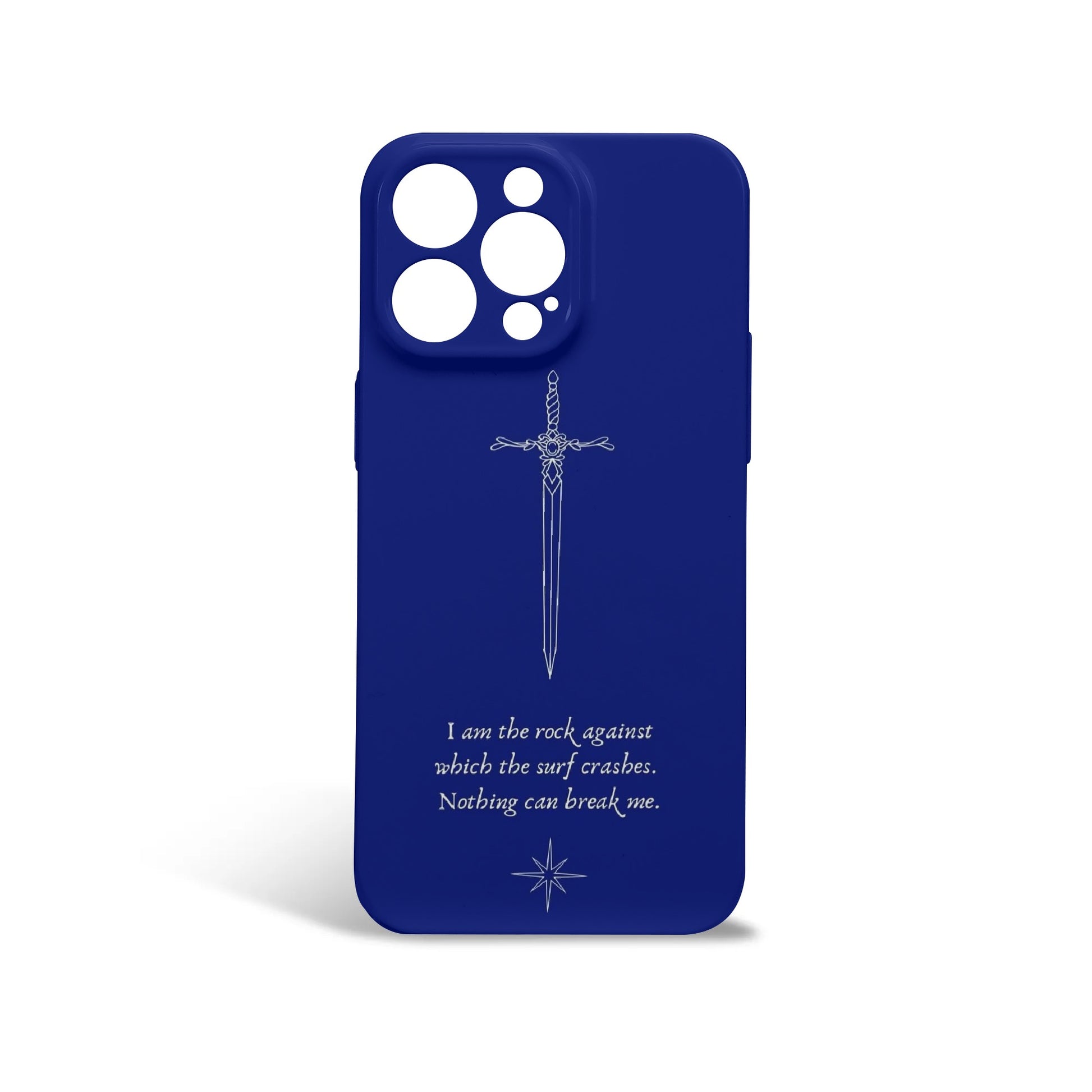Phone Case "I am the rock against which the surf crashes" Quote Design – A Court of Silver Flames Inspired Protective Cover, Fantasy Novel iPhone Cover, Book Lover Gift  PCVLR45