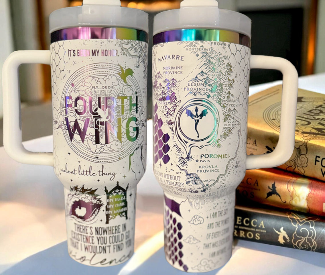 Fourth Wing Tumbler 30oz/40oz, The Empyrean Tumbler, Basgiath War College Tumbler. VLR52